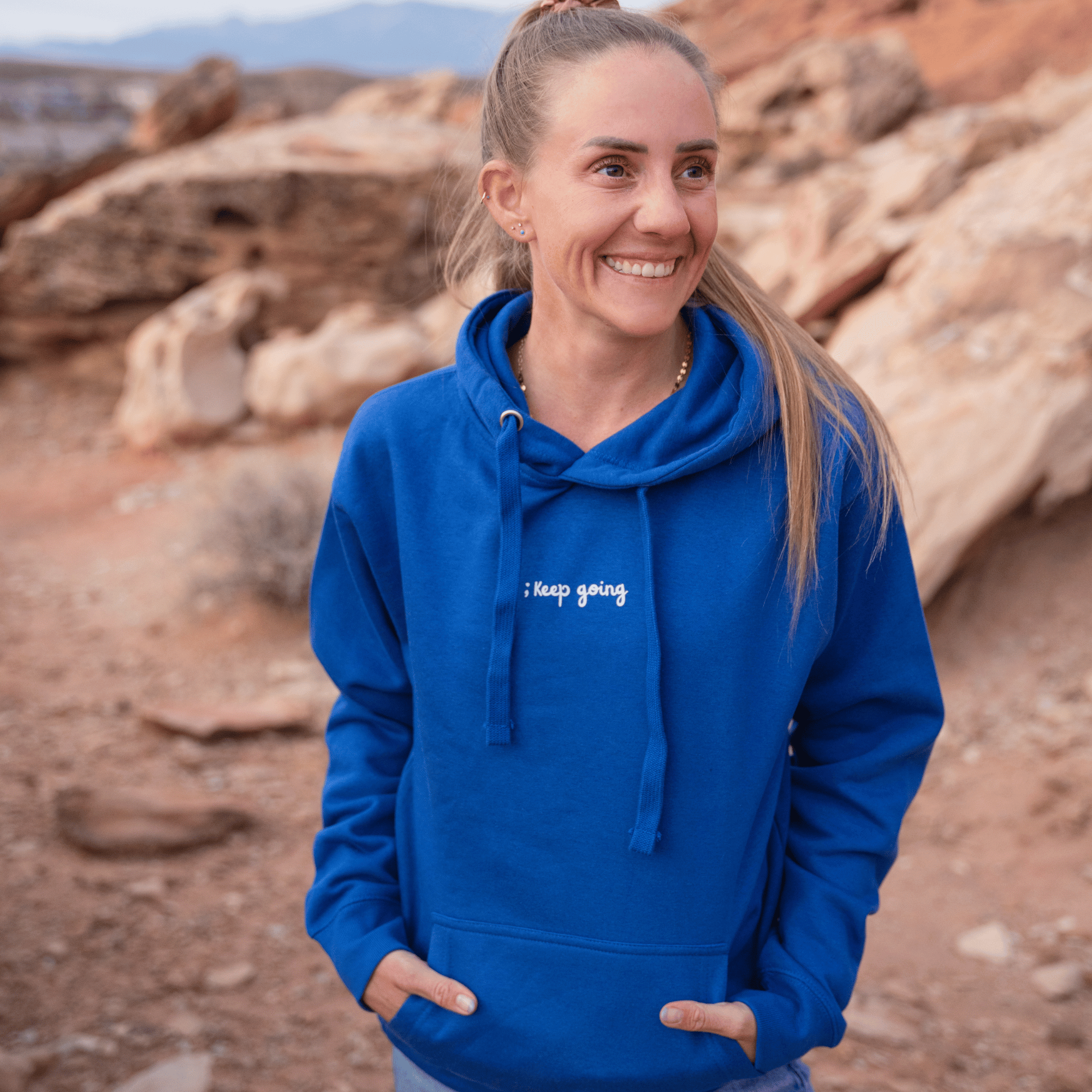 Keep Going Women's Fitted Hoodie