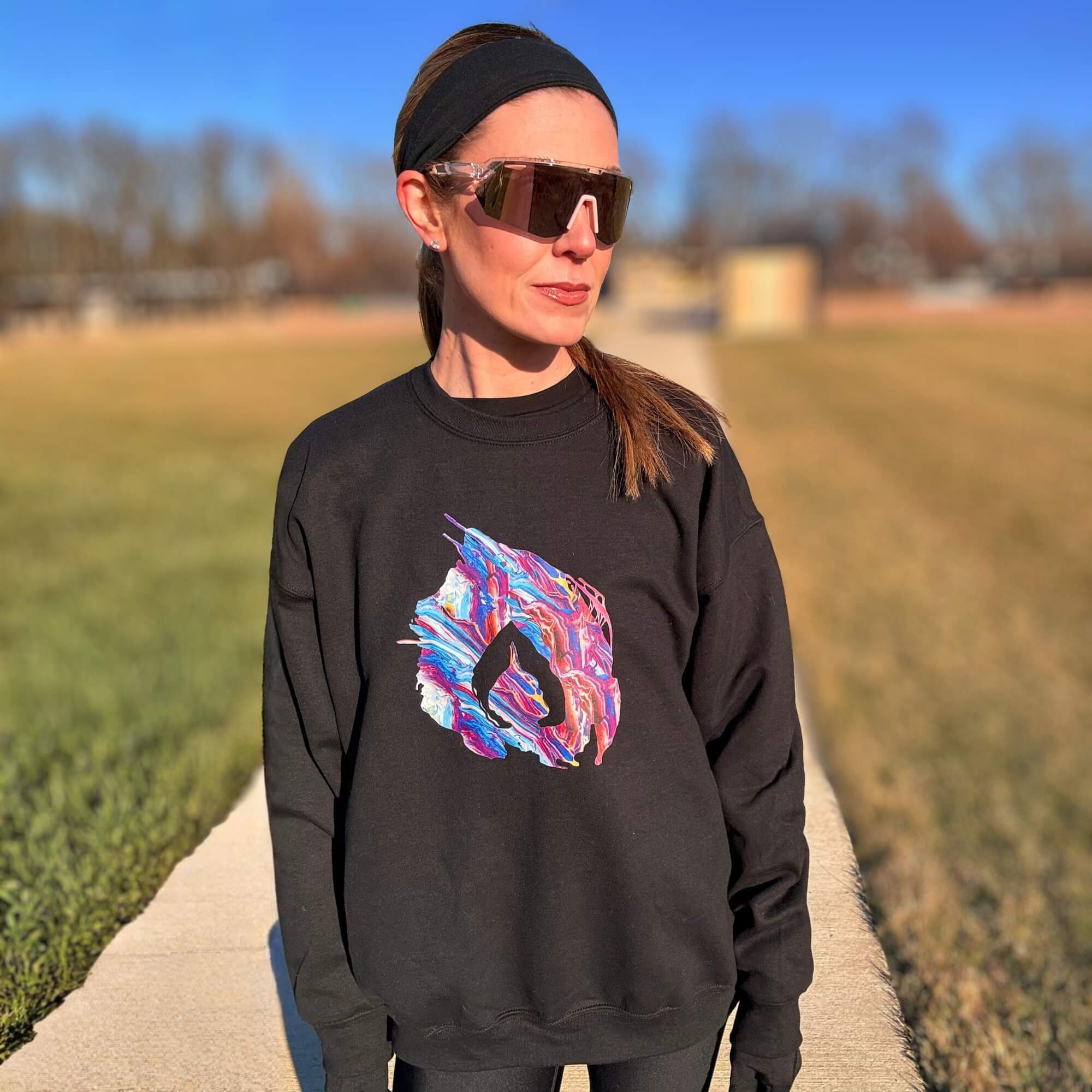 Outrun Color Splash Crew Women's Sweatshirt