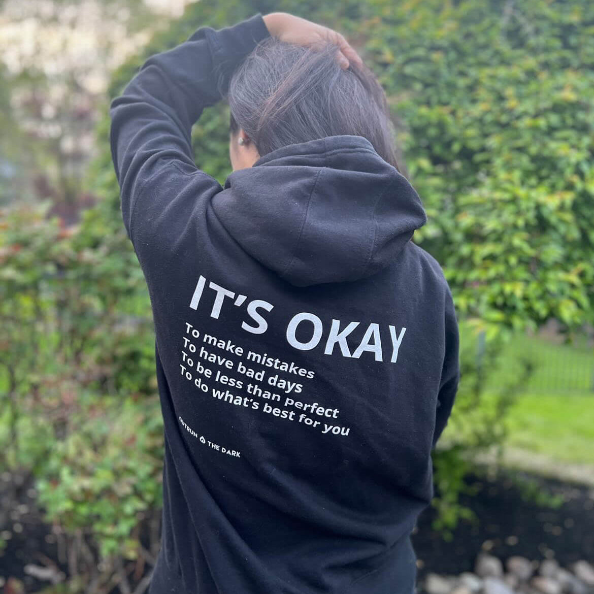 It’s Okay Women’s Black Hoodie