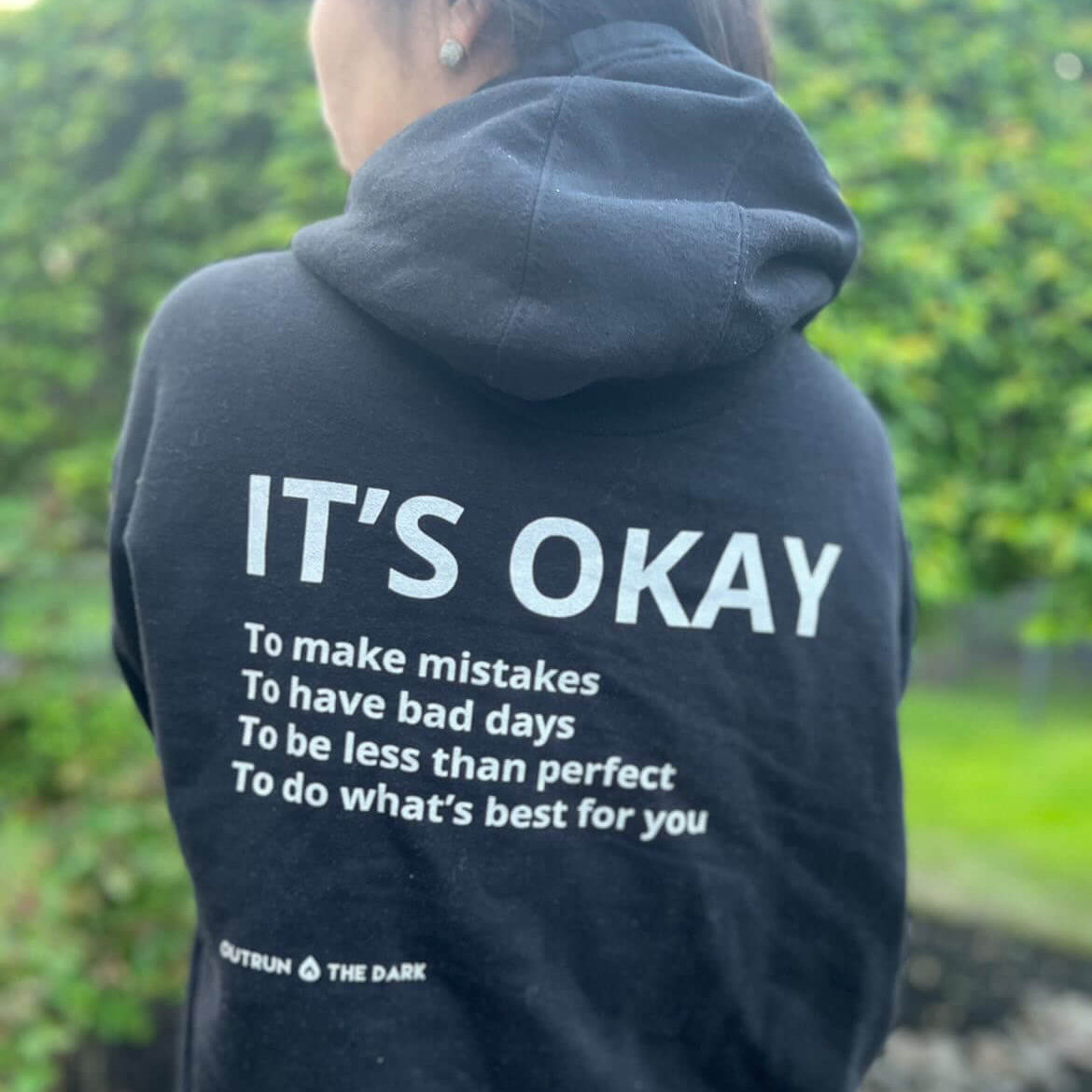 It’s Okay Women’s Black Hoodie