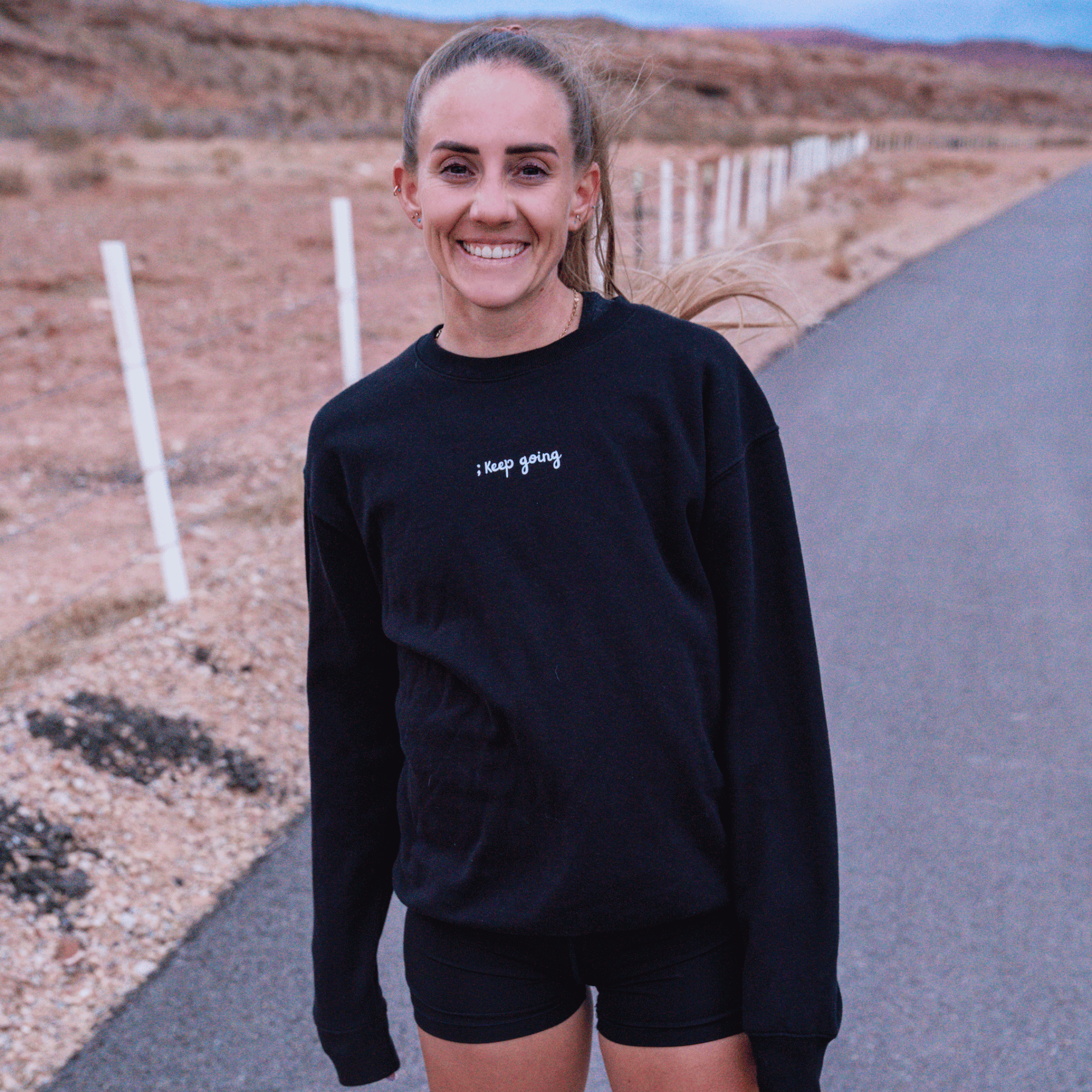 Keep Going Women's Fitted Sweatshirt