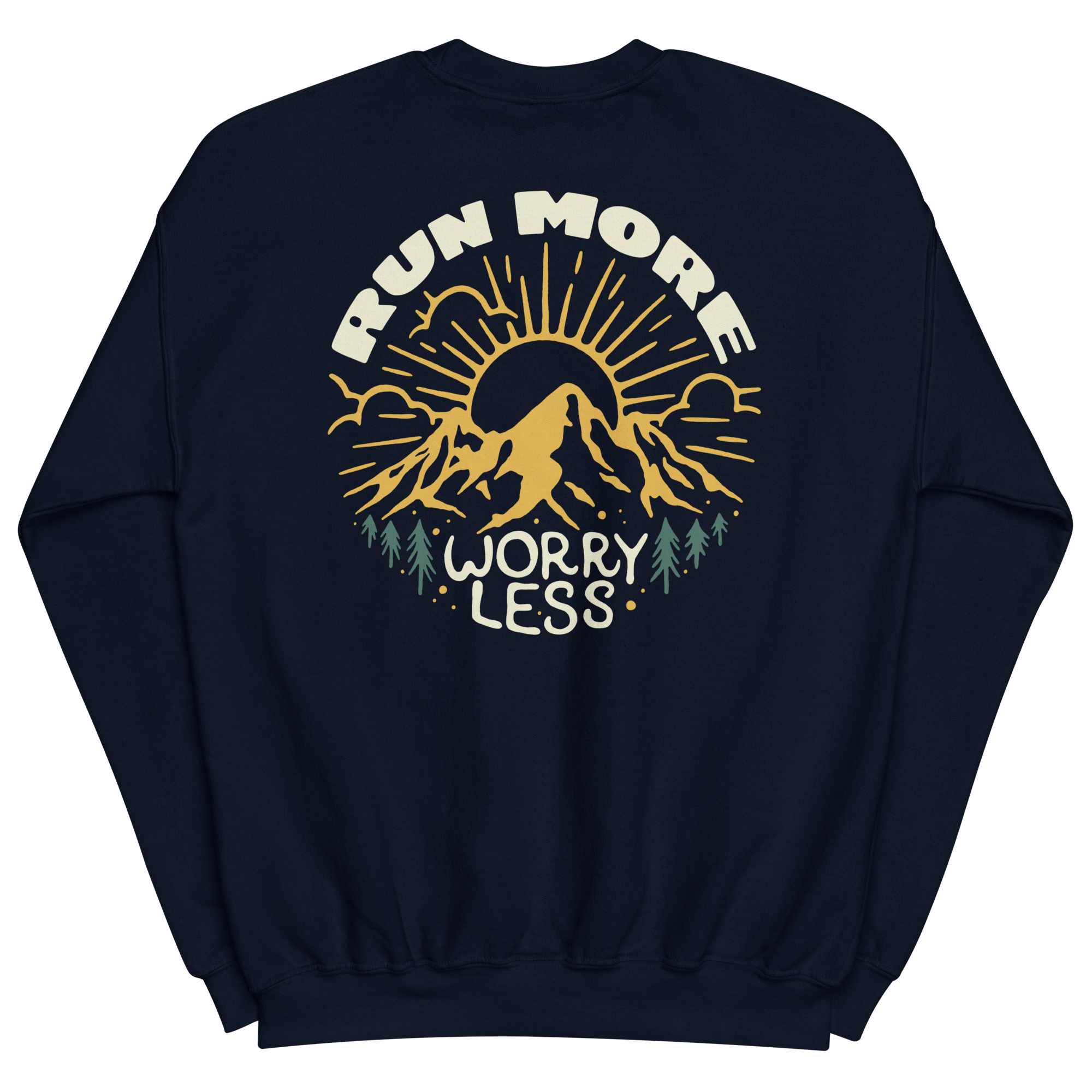 Run More Worry Less Graphic Men's Sweatshirt