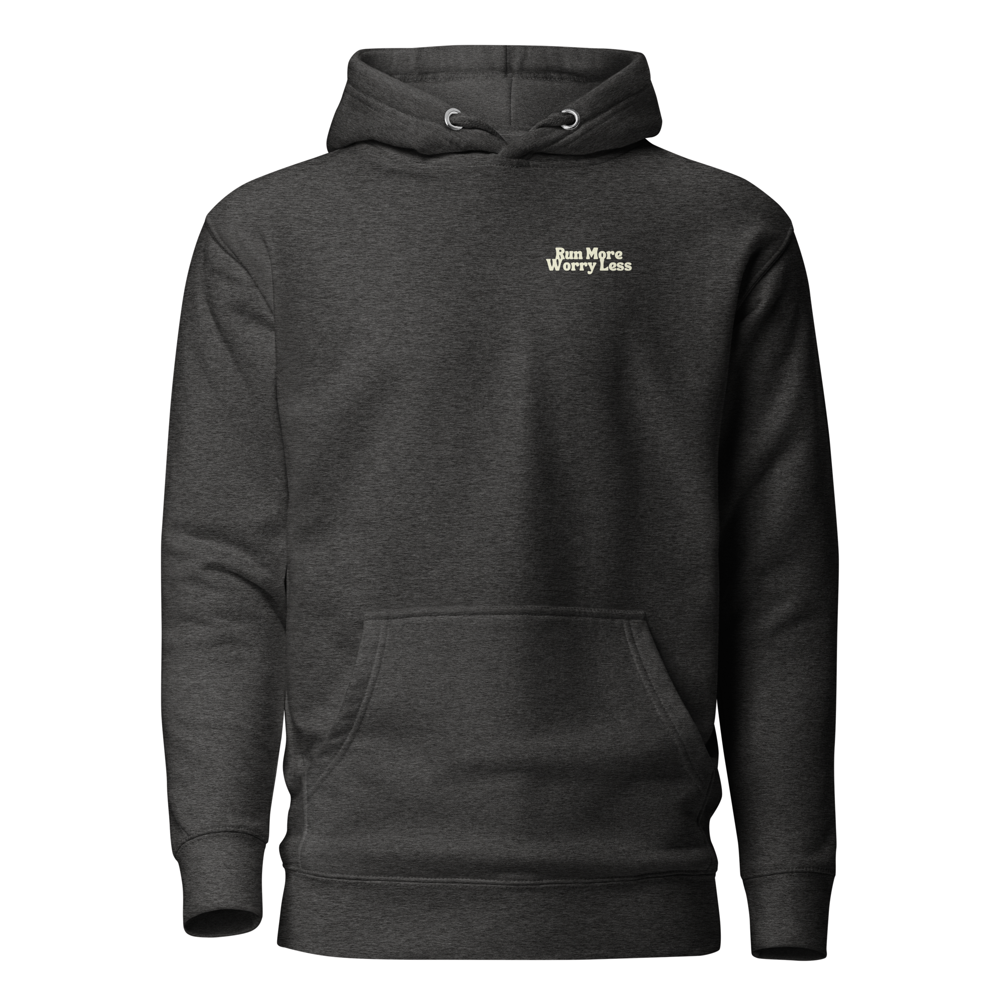 Run More Worry Less Graphic Men's Fitted Hoodie