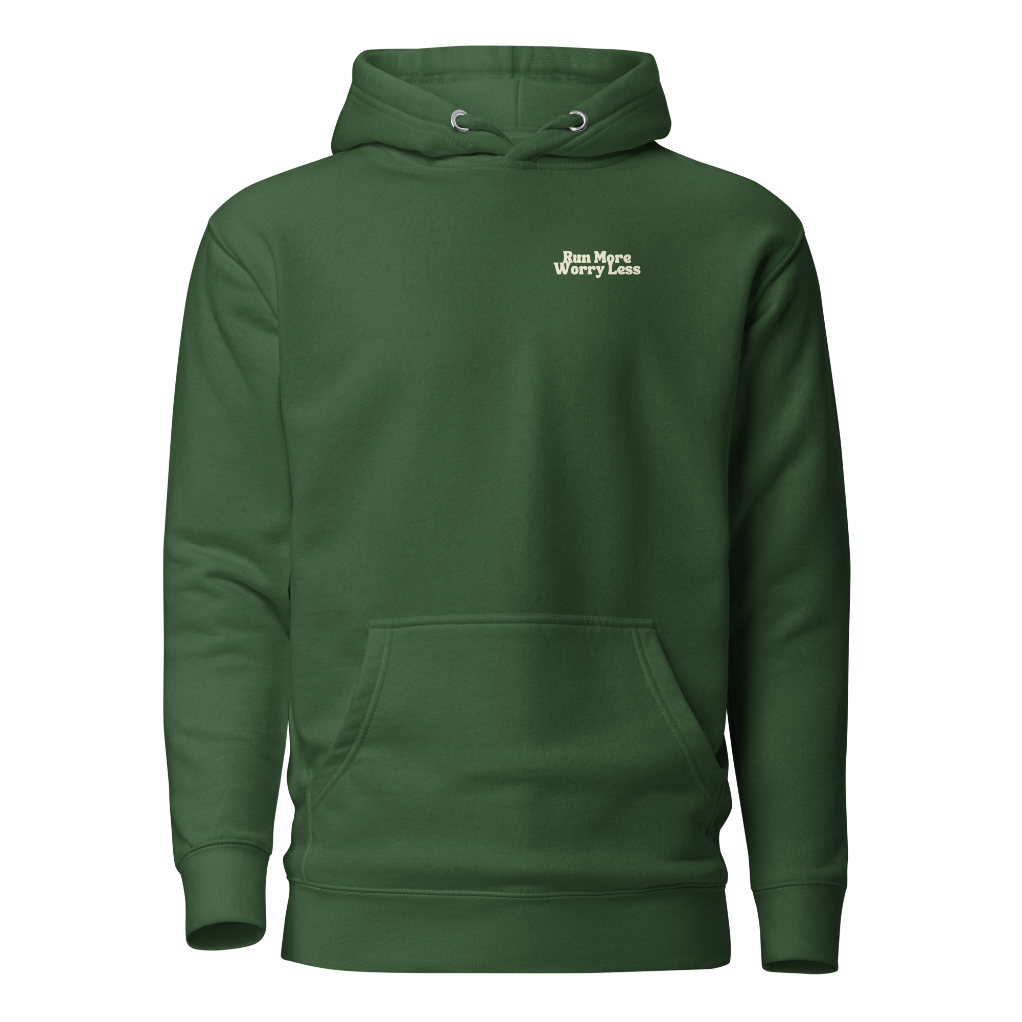 Run More Worry Less Graphic Men's Fitted Hoodie