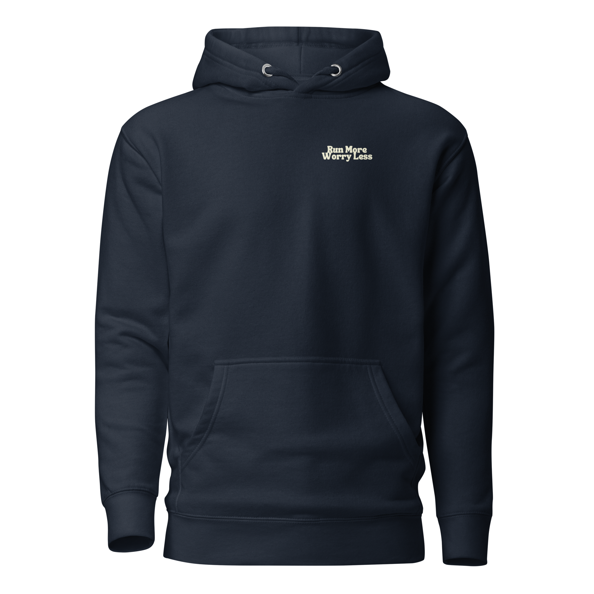 Run More Worry Less Graphic Men's Fitted Hoodie