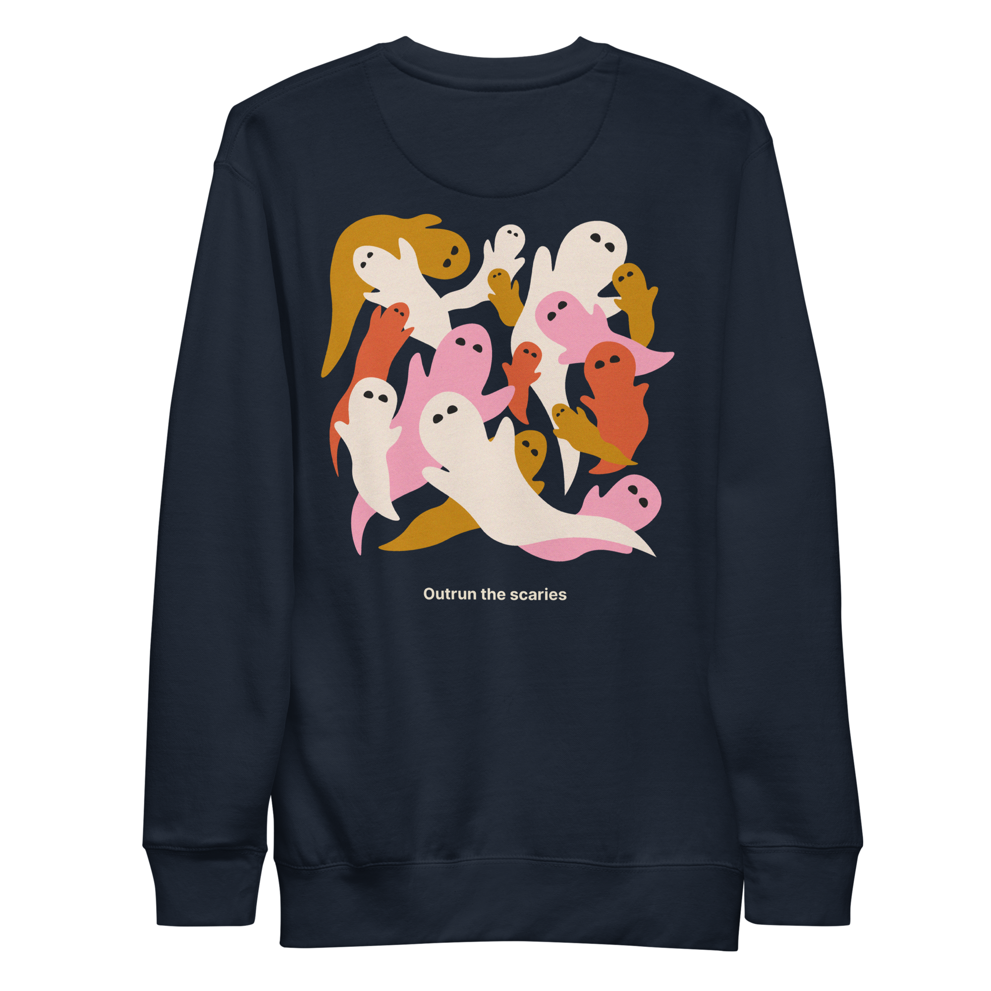 Outrun the Scaries Men’s Fitted Sweatshirt