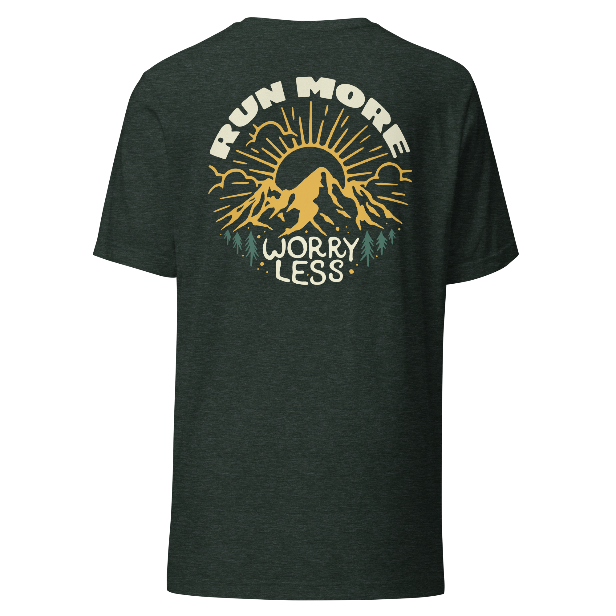 Run More Worry Less Graphic Women's T-Shirt