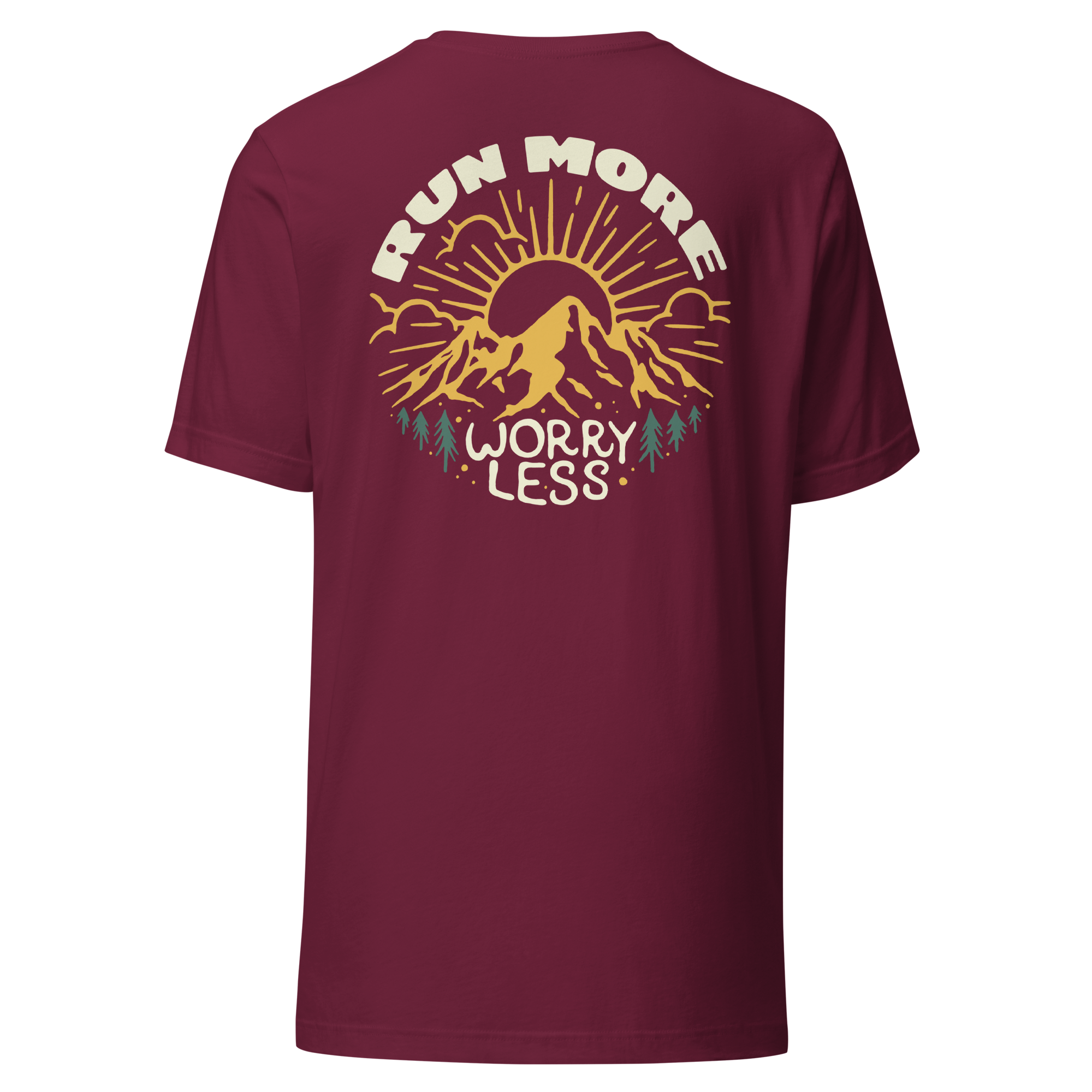 Run More Worry Less Graphic Women's T-Shirt