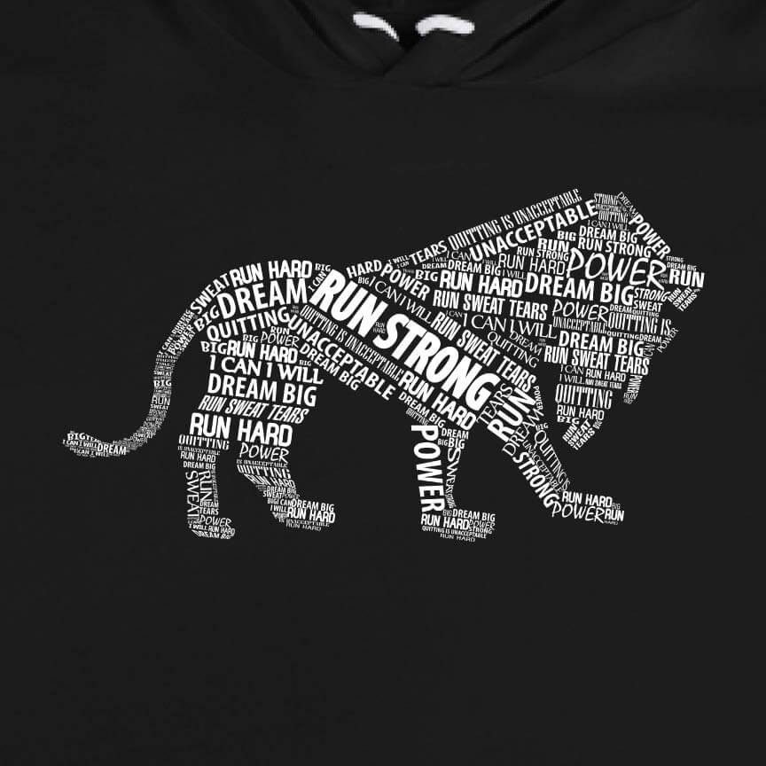 Run Strong Lion Womens Hoodie