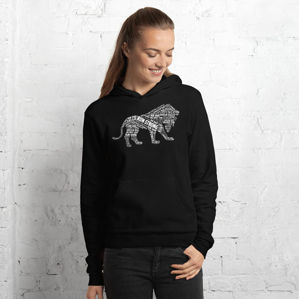Run Strong Lion Womens Hoodie