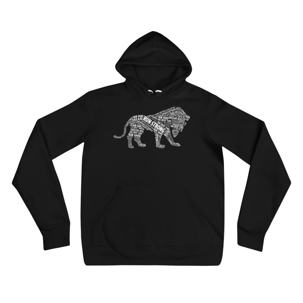 Run Strong Lion Womens Hoodie