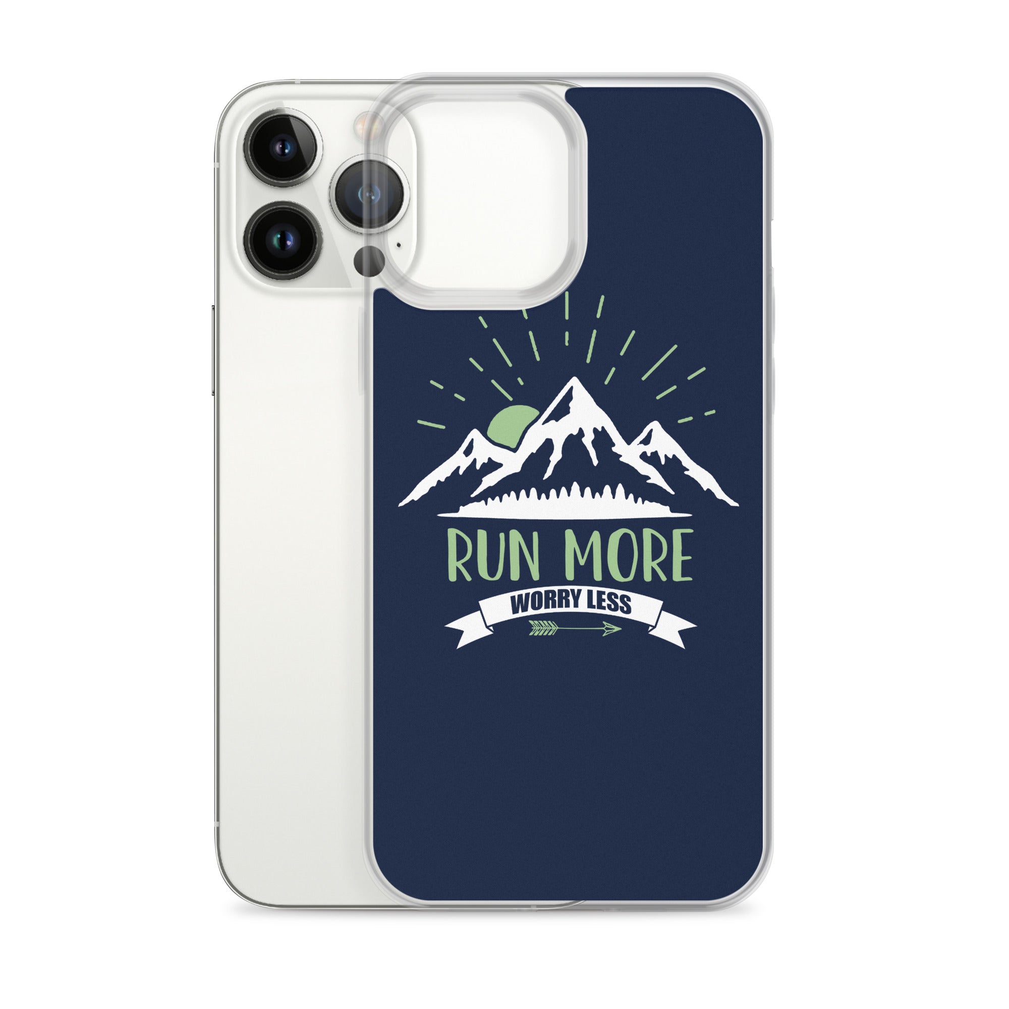 Run More Navy iPhone Case