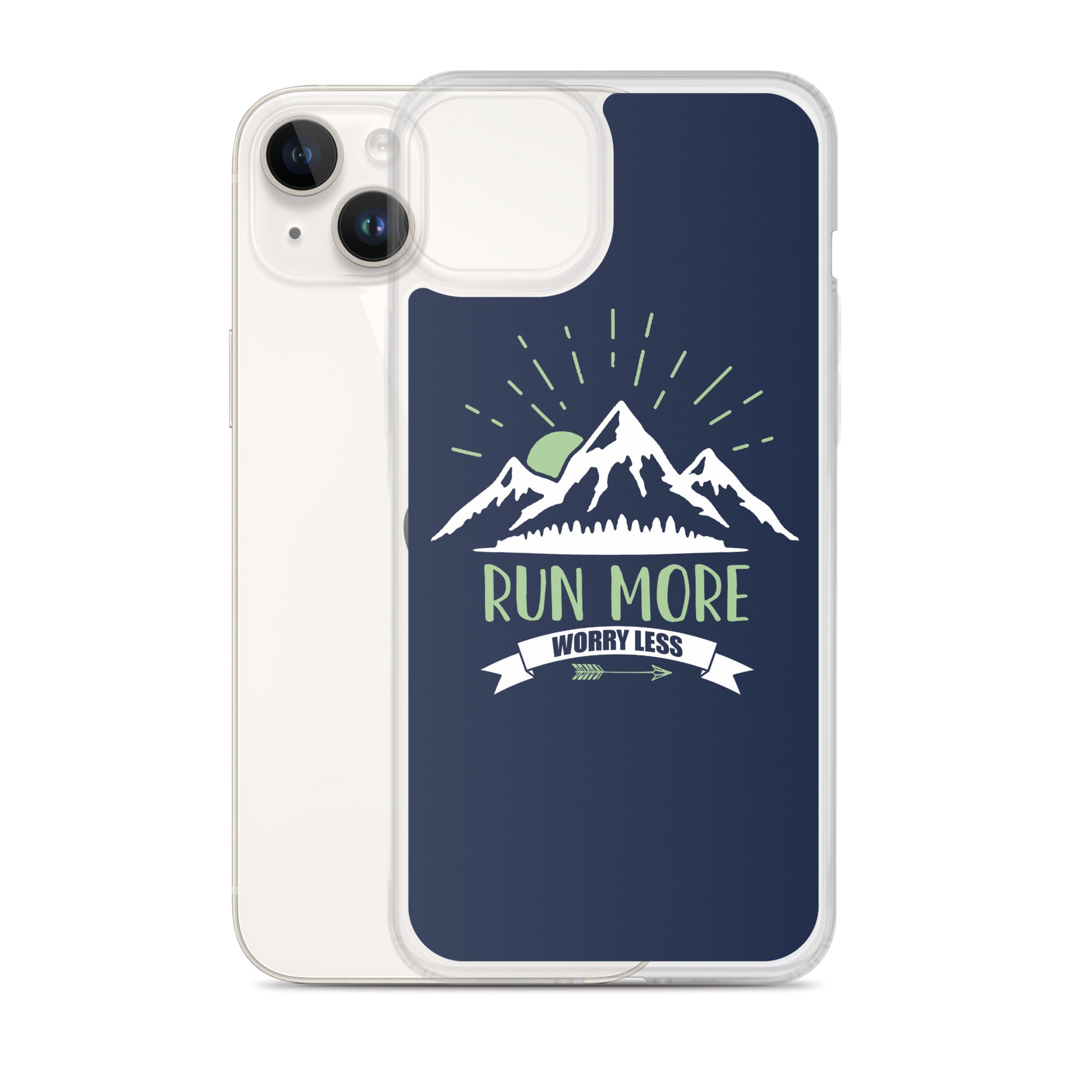Run More Navy iPhone Case