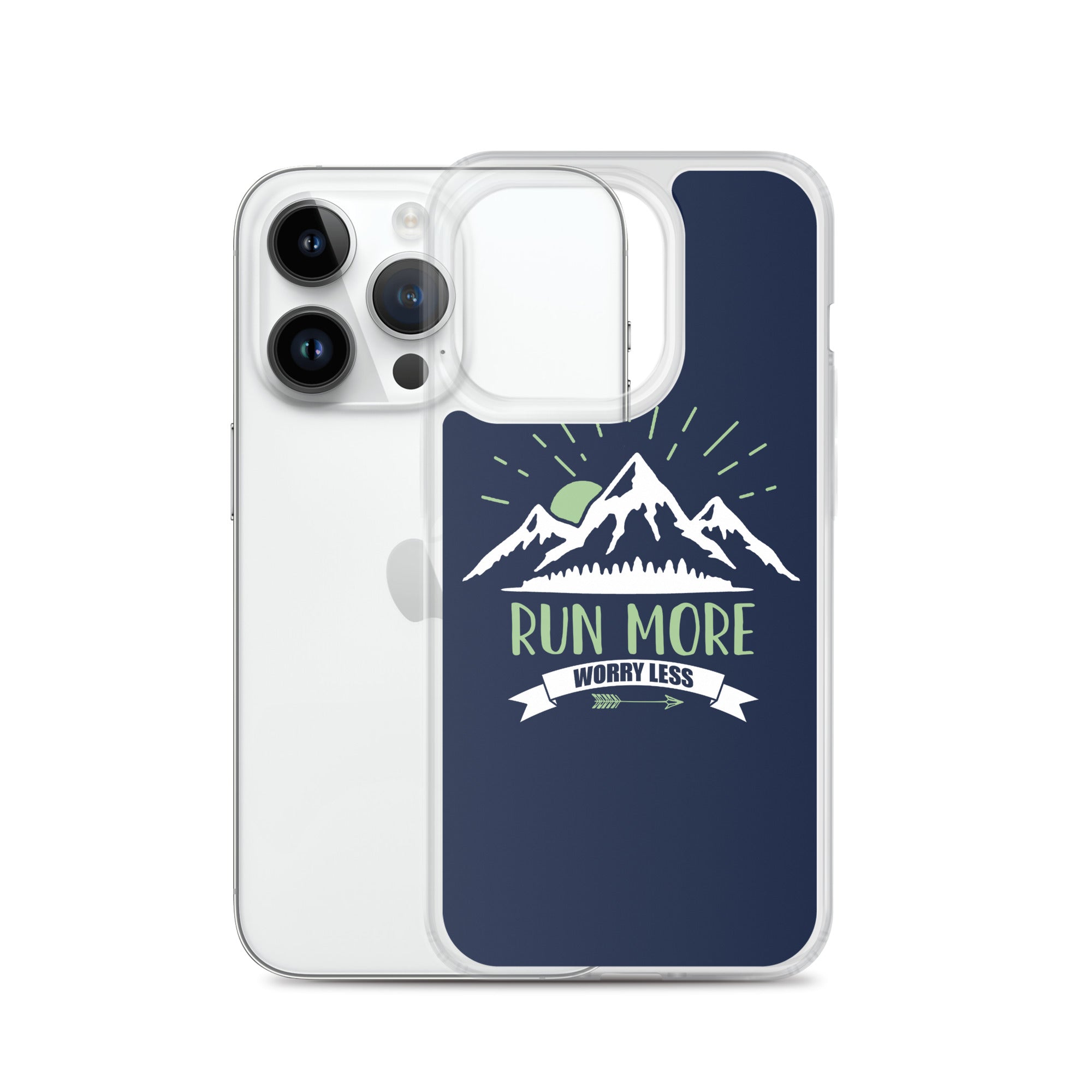 Run More Navy iPhone Case