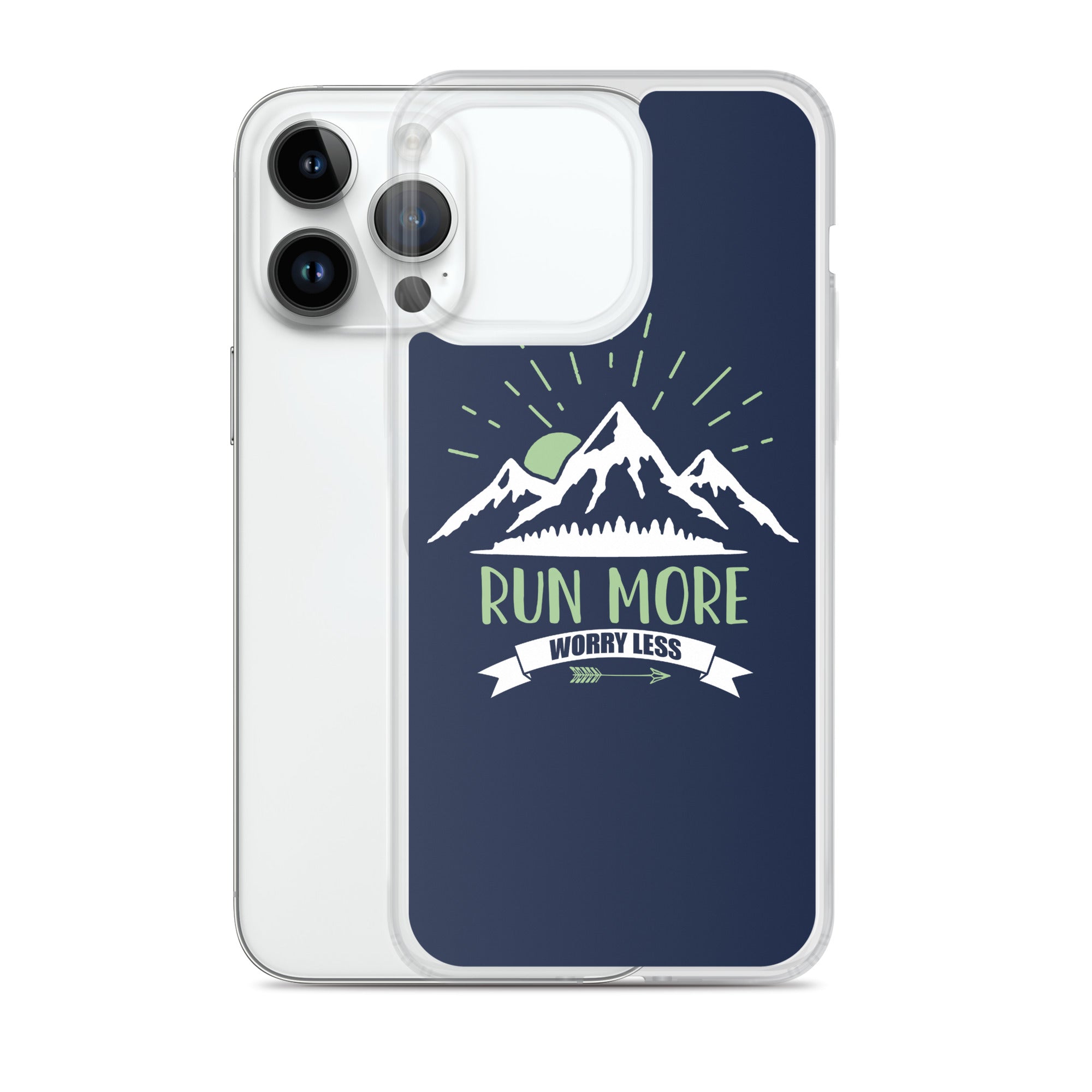 Run More Navy iPhone Case