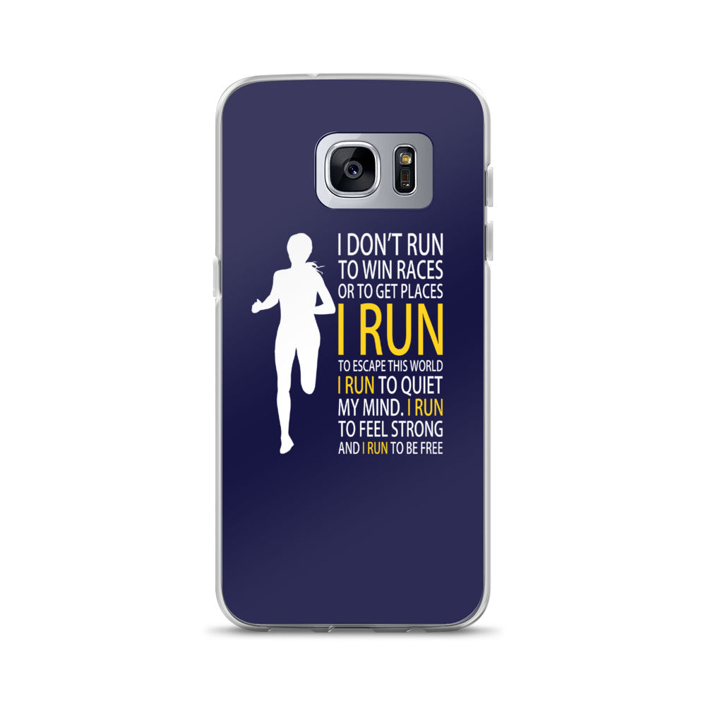 Run Free Navy Samsung Case