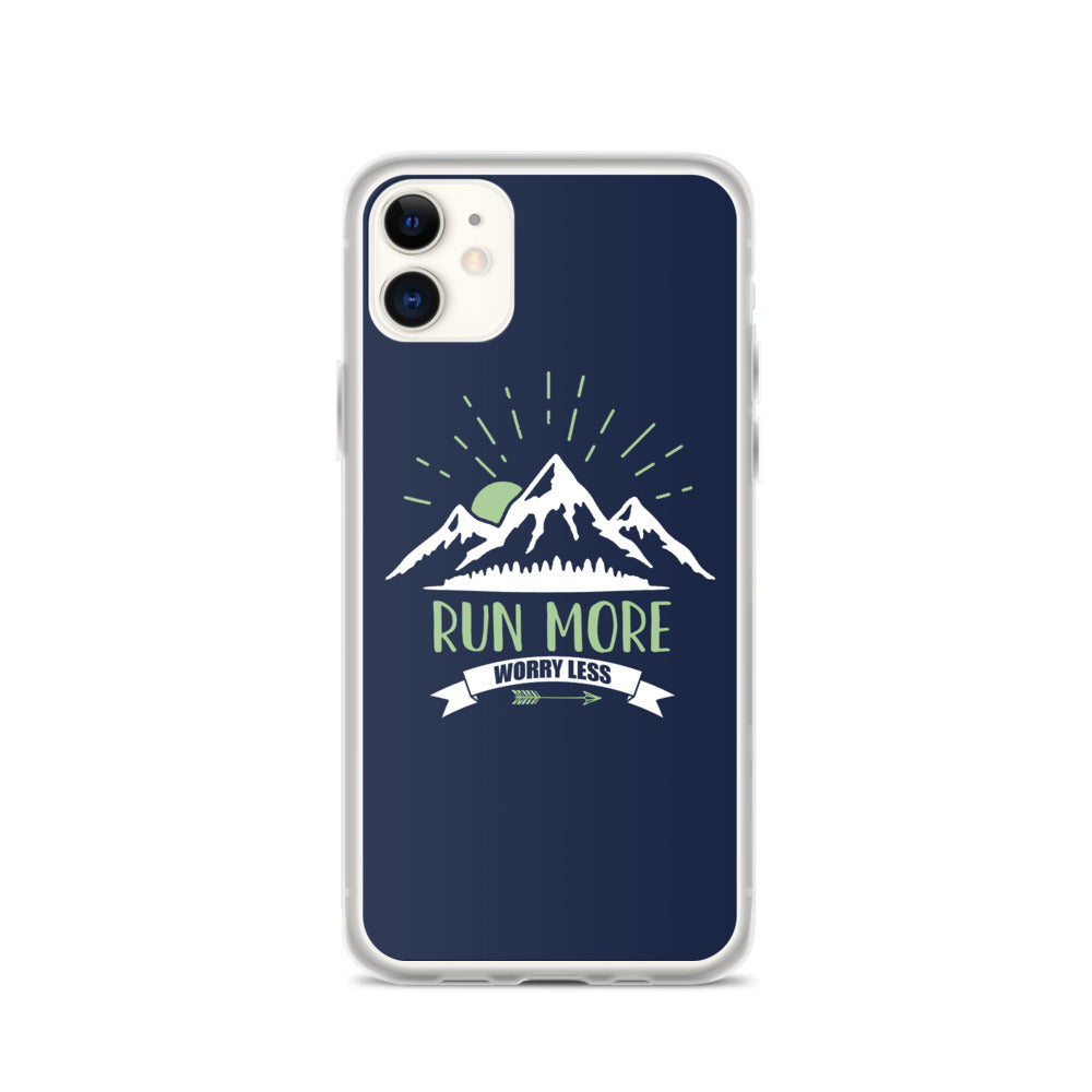 Run More Navy iPhone Case