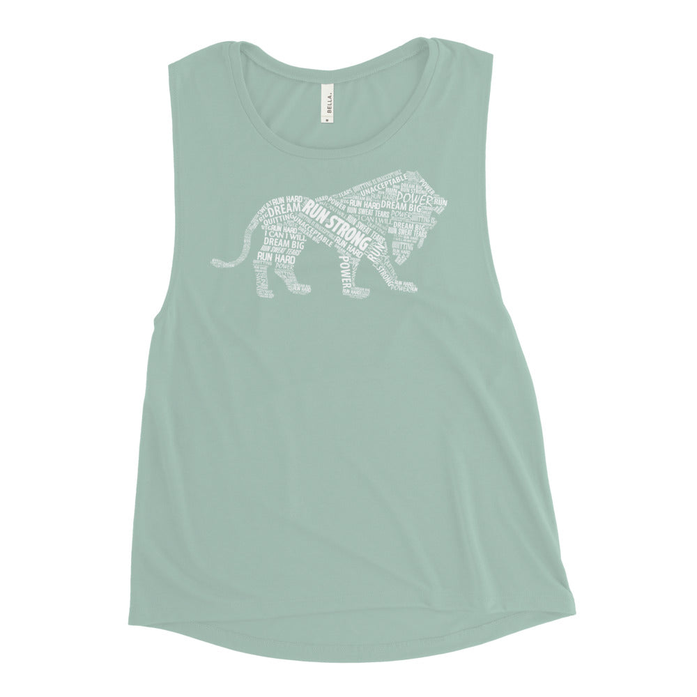 Run Strong Lion Muscle Tank