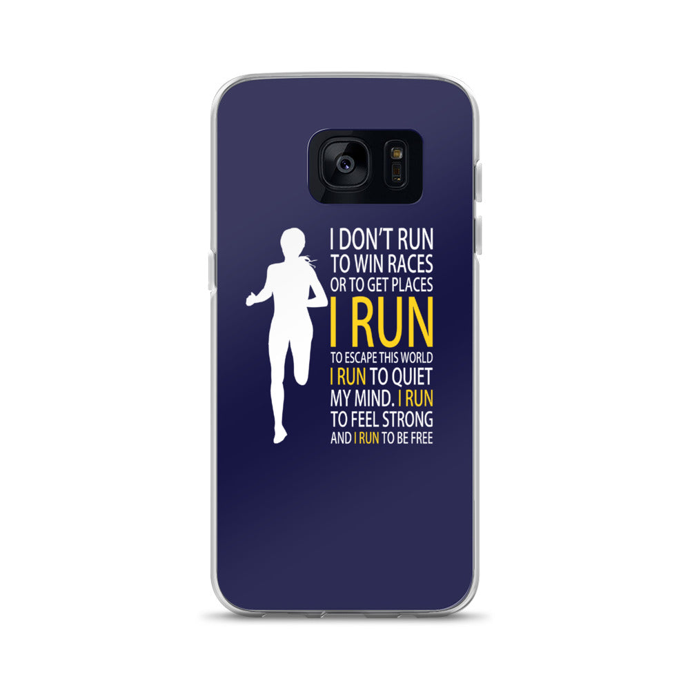 Run Free Navy Samsung Case