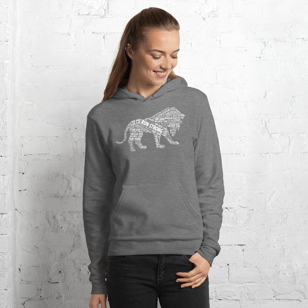 Run Strong Lion Womens Hoodie