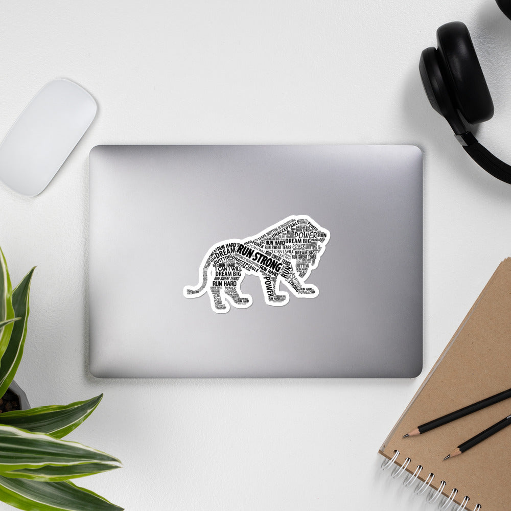 Run Strong Lion Sticker