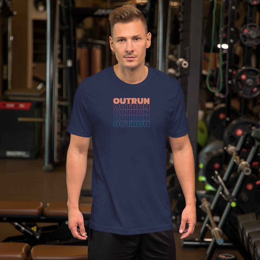 Outrun Cascade Navy Mens Tee