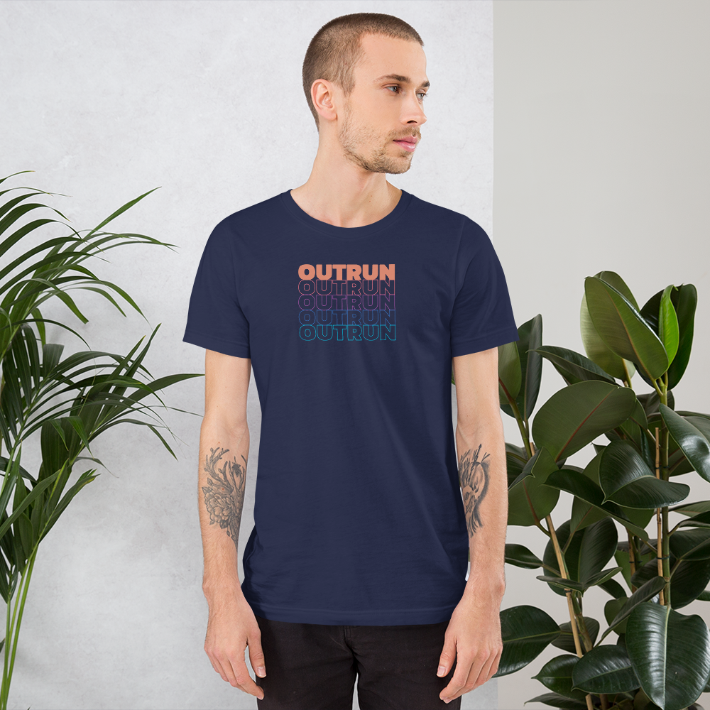 Outrun Cascade Navy Mens Tee