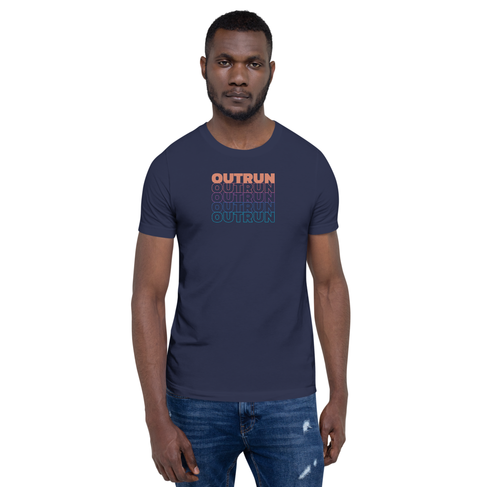 Outrun Cascade Navy Mens Tee