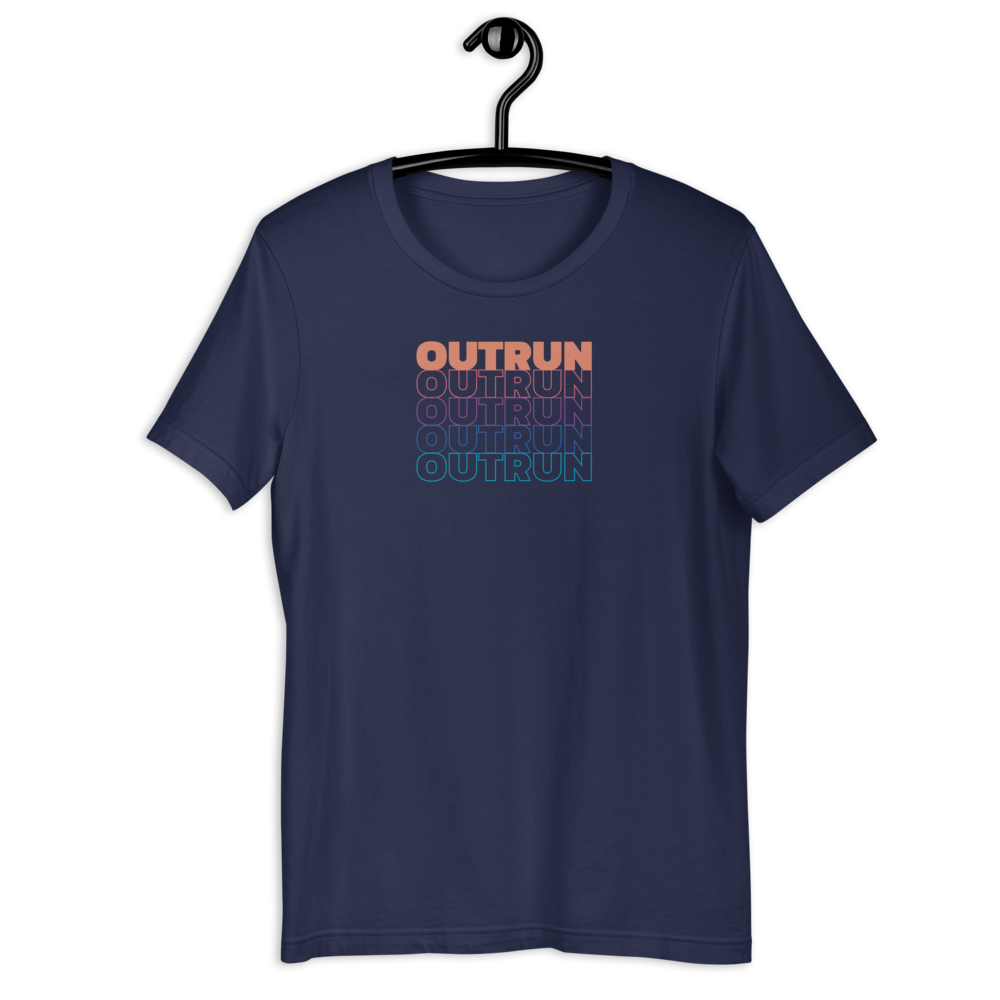 Outrun Cascade Navy Mens Tee