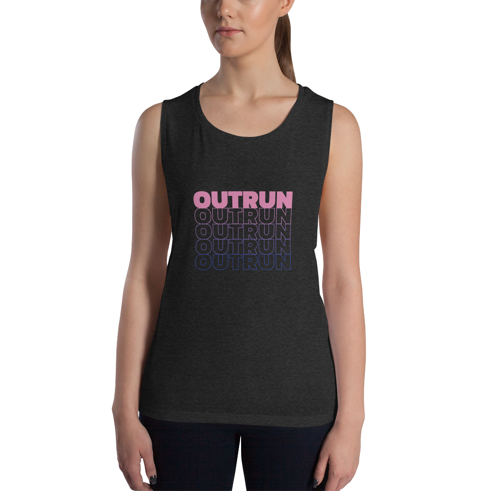 Outrun Cascade Black Ladies’ Muscle Tank