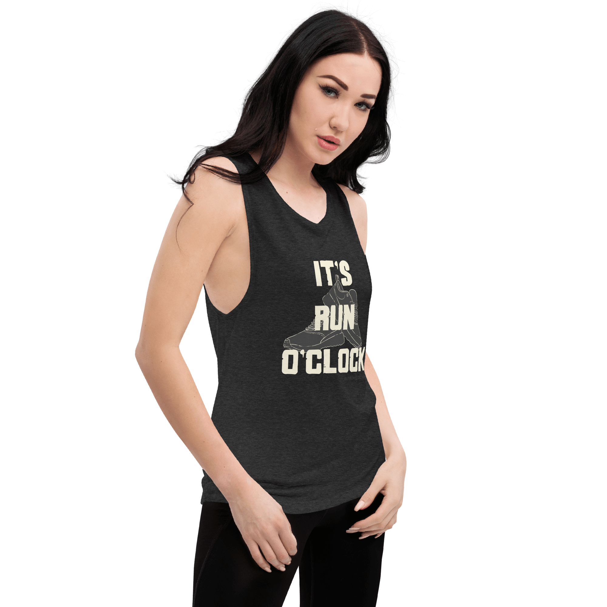 It's run o'clock Ladies’ Muscle Tank