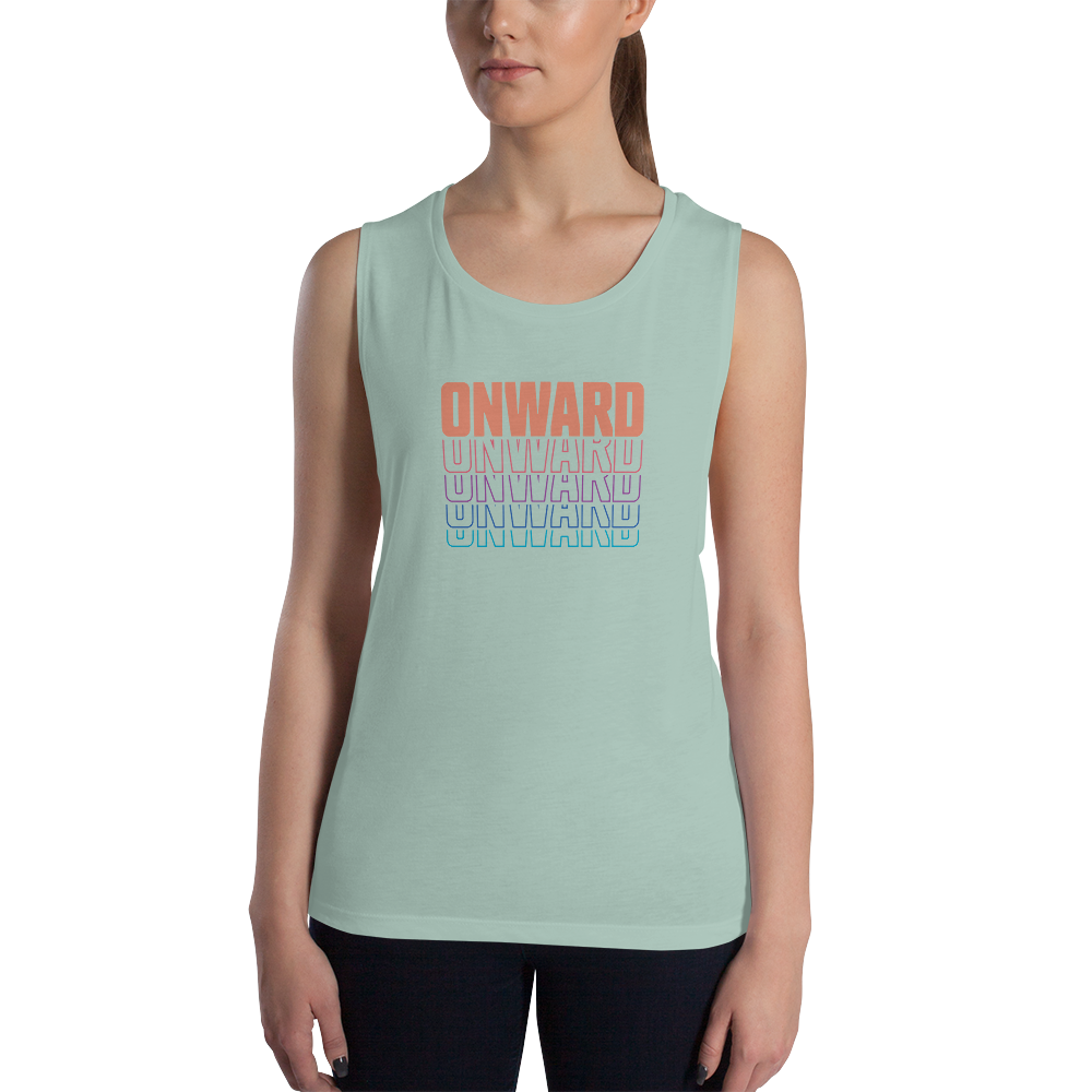 Onward Cascade Orange Ladies’ Muscle Tank