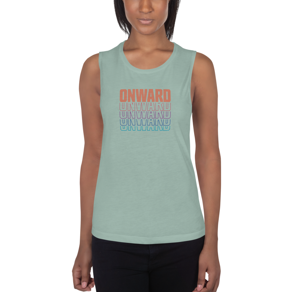 Onward Cascade Orange Ladies’ Muscle Tank
