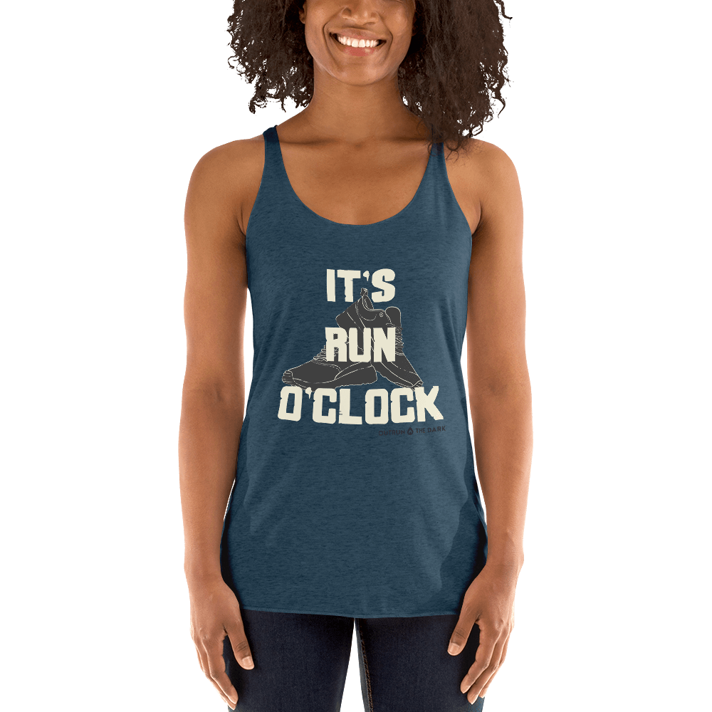 It's run o'clock Women's Racerback Tank