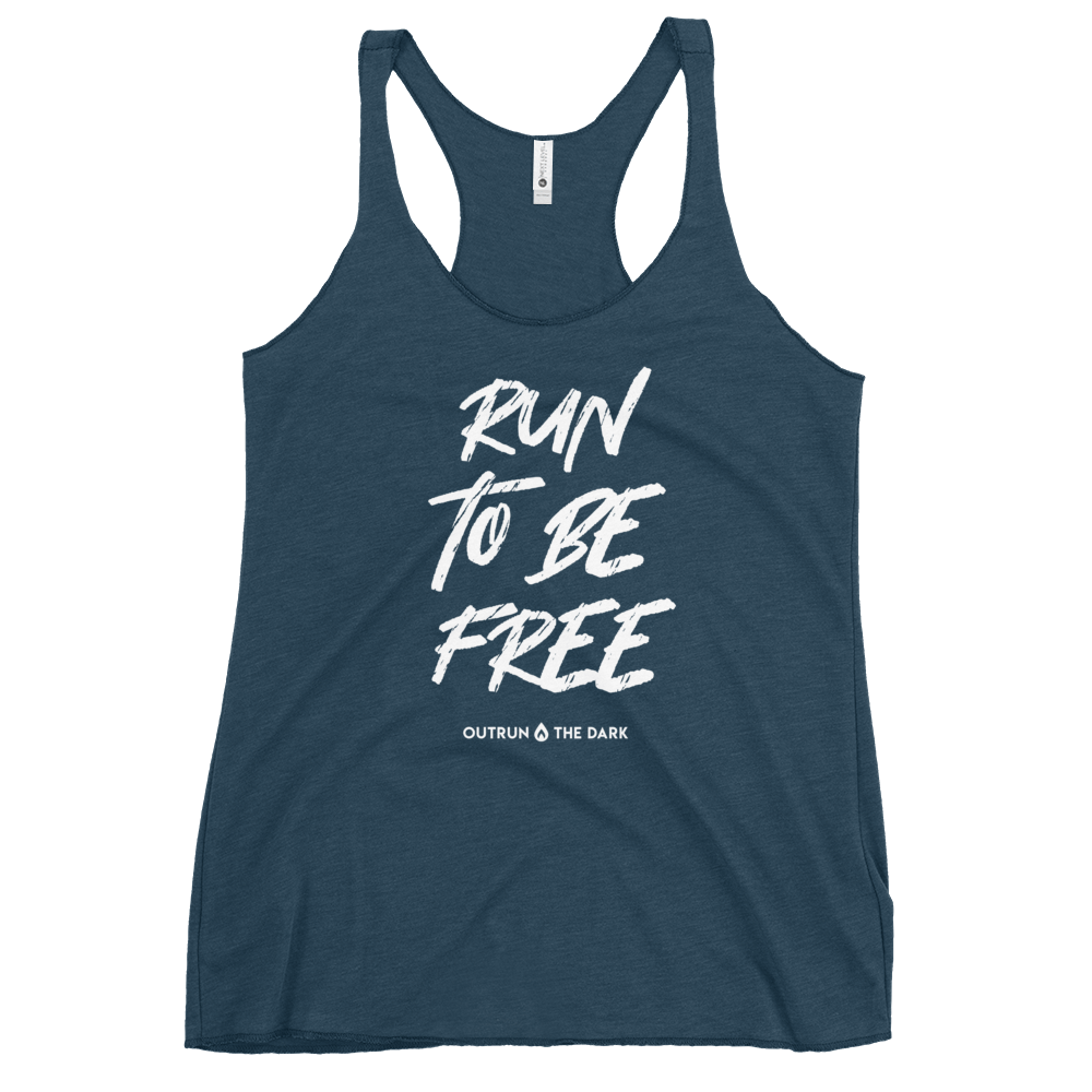 Run to be free Women's Racerback Tank