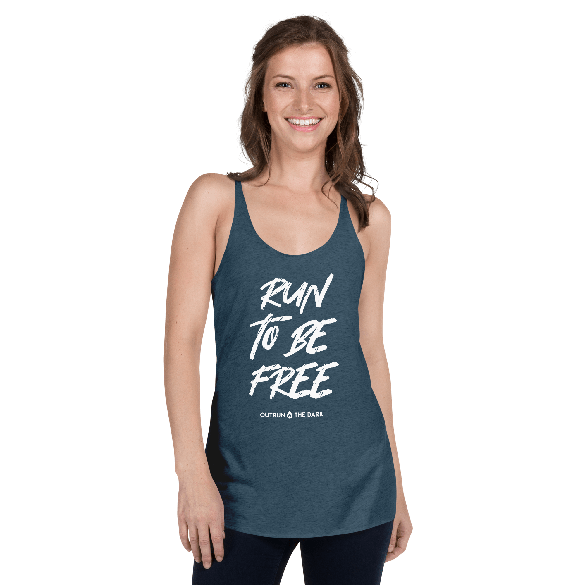 Run to be free Women's Racerback Tank