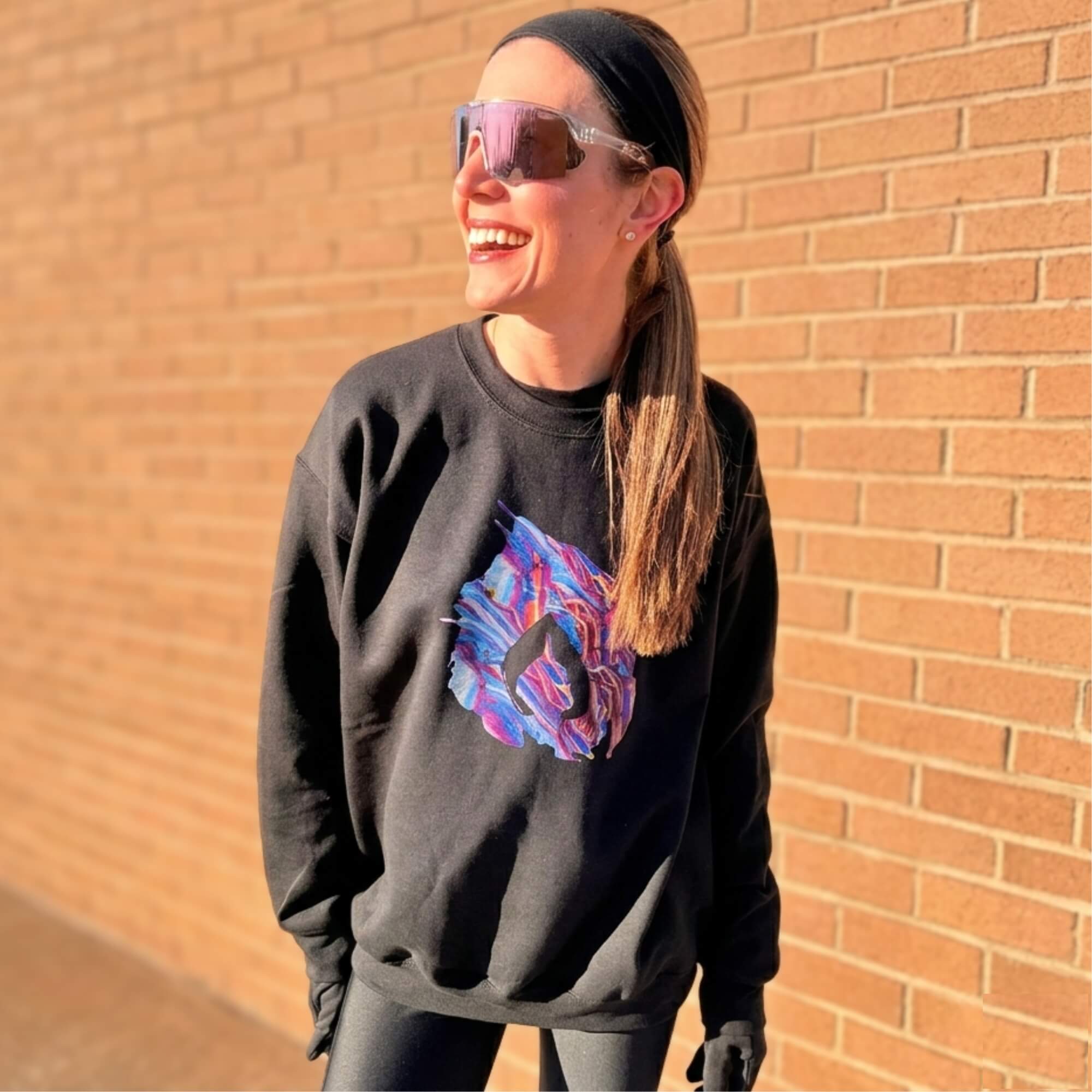 Outrun Color Splash Crew Women's Sweatshirt