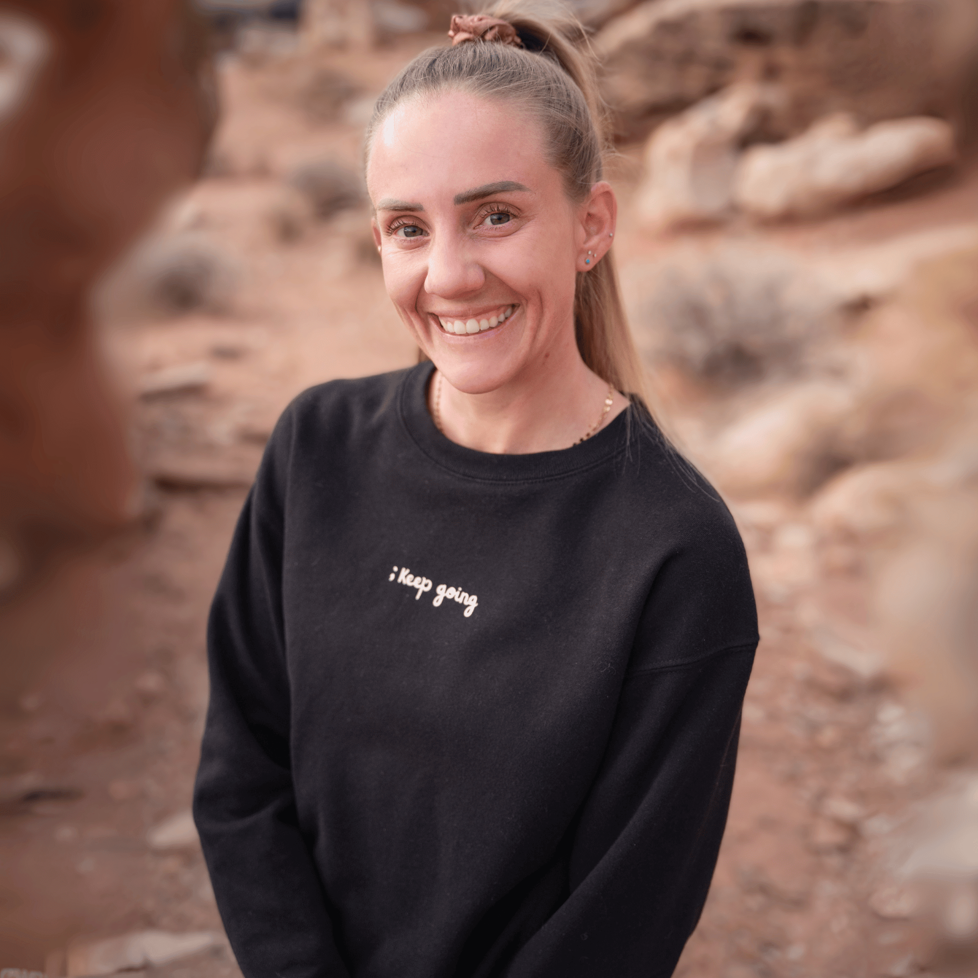 Keep Going Women's Fitted Sweatshirt