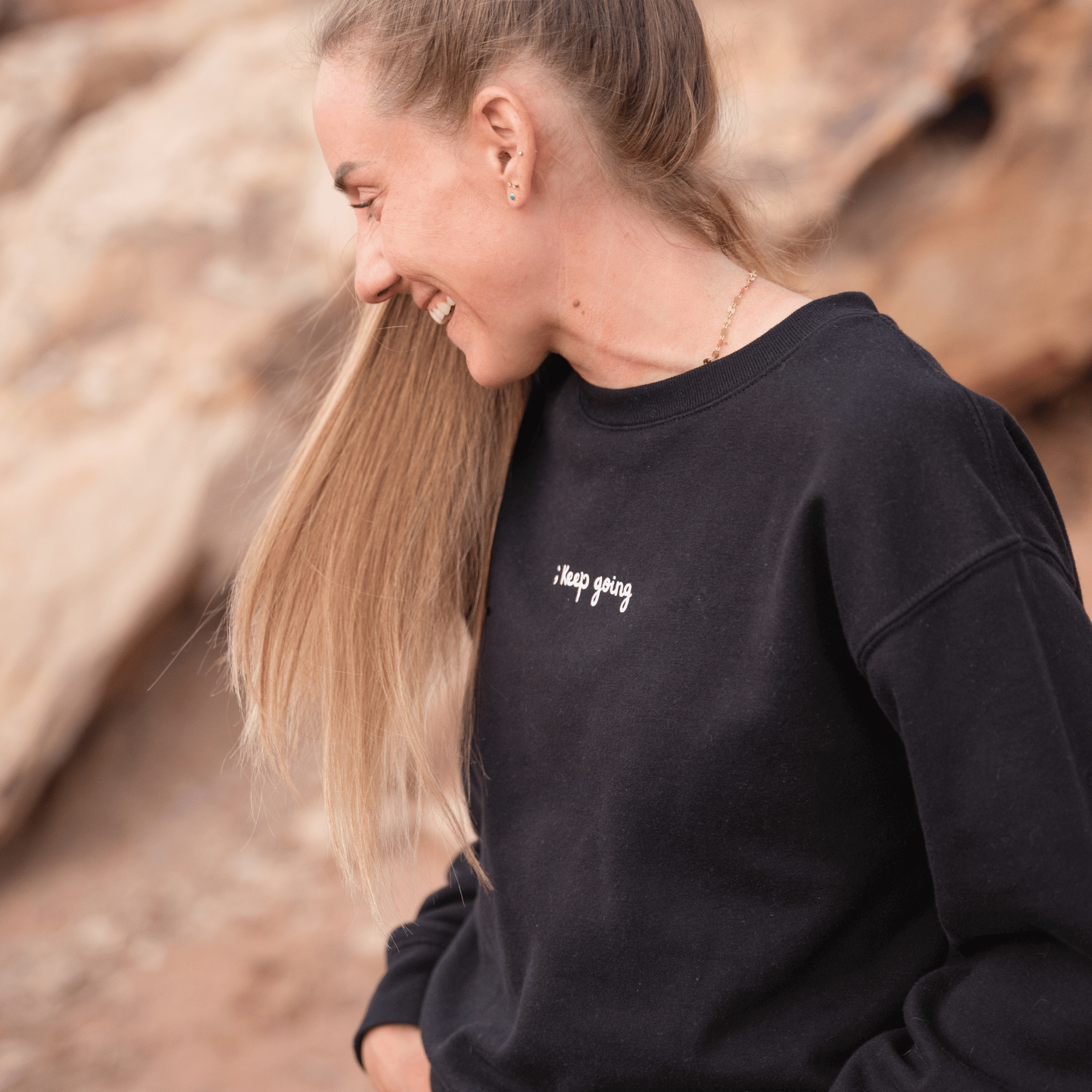 Keep Going Women's Fitted Sweatshirt