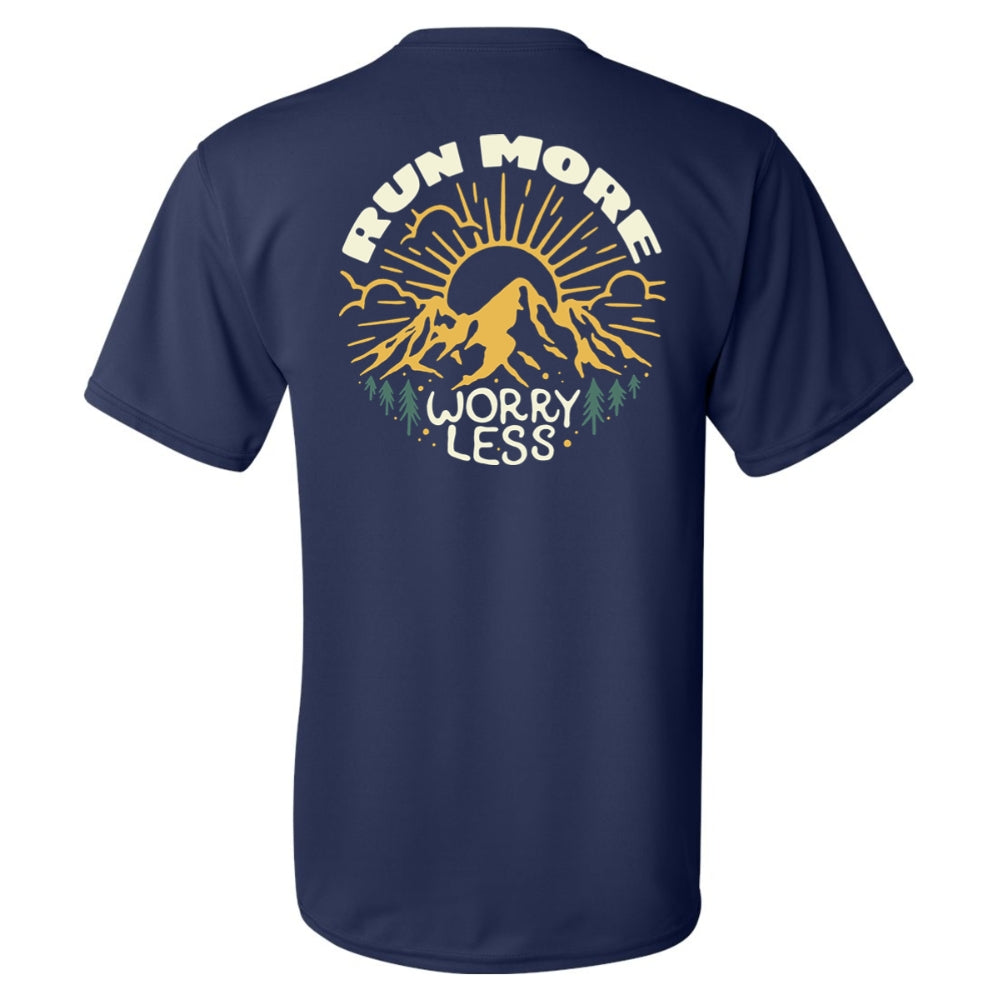 Run More Worry Less Performance Men's T-Shirt