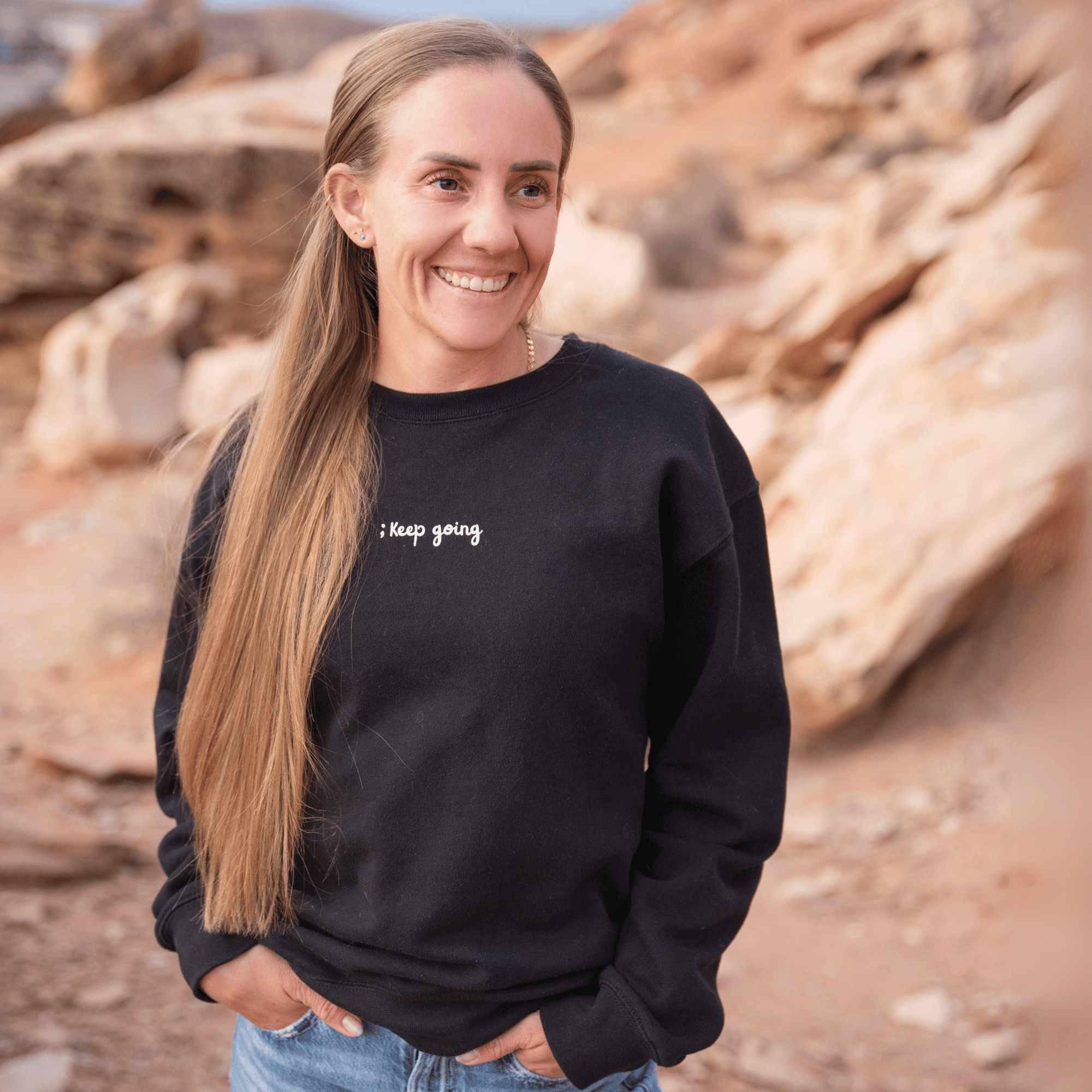 Keep Going Women's Fitted Sweatshirt