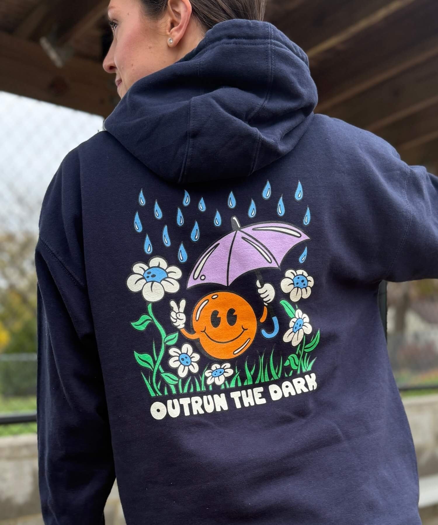 Outrun the Rain Women’s Fitted Hoodie