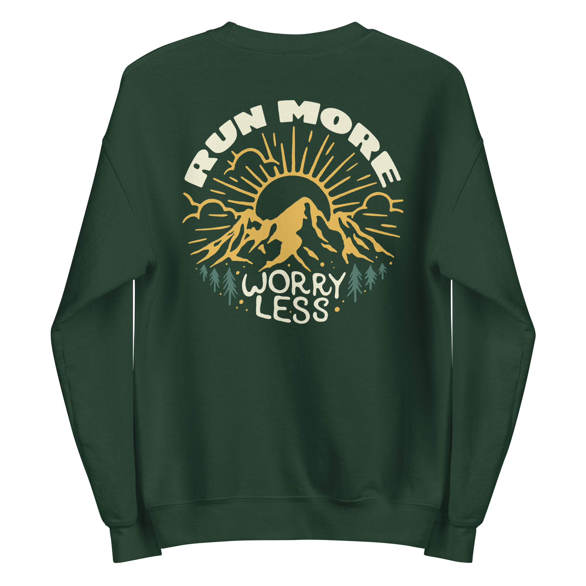 Run More Worry Less Graphic Women's Sweatshirt