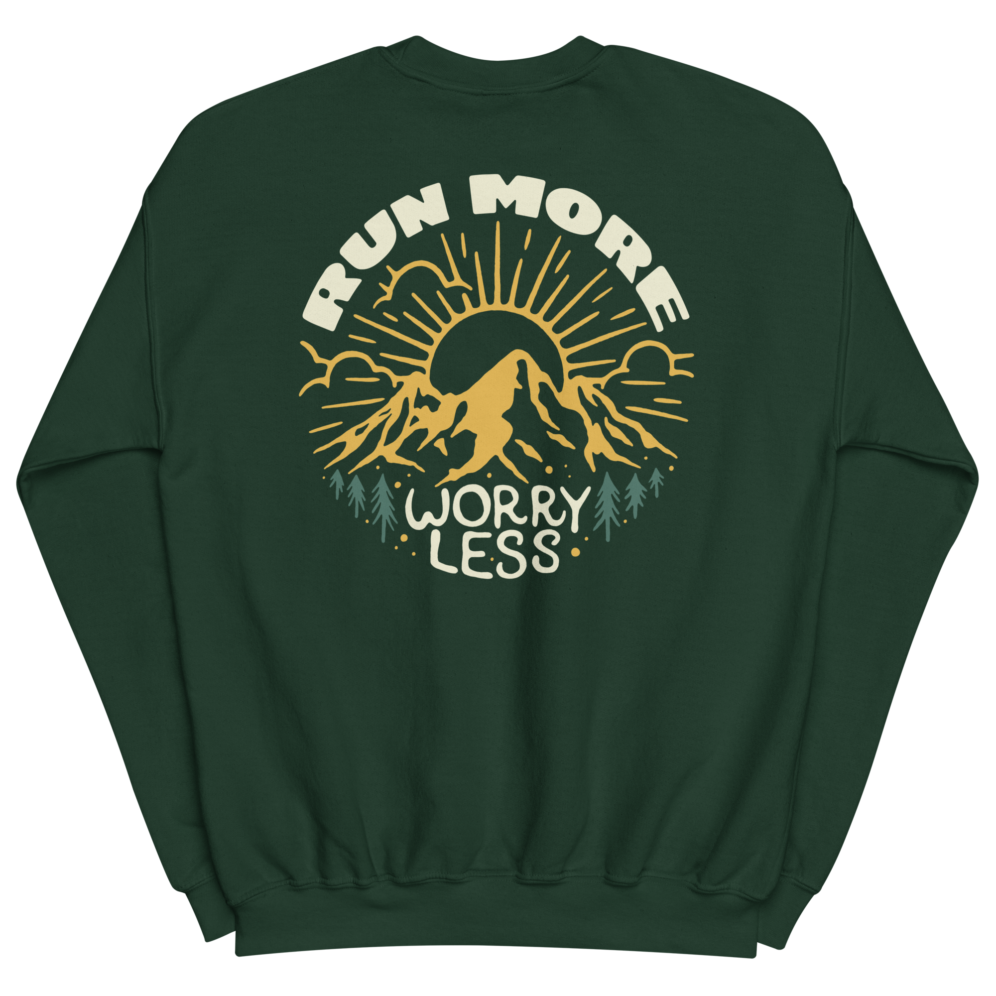 Run More Worry Less Graphic Men's Sweatshirt