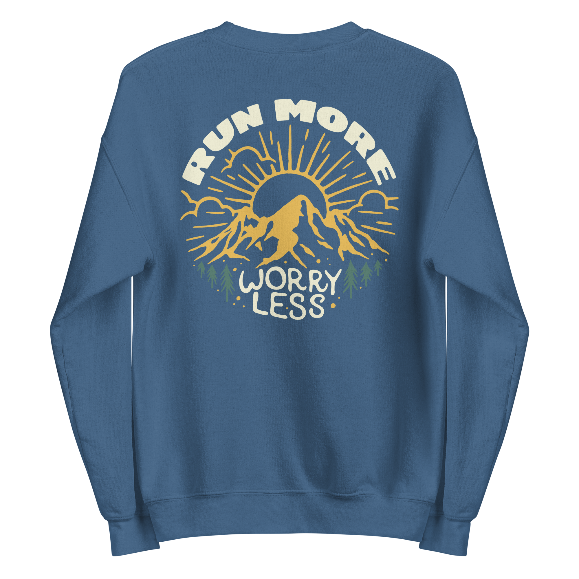 Run More Worry Less Graphic Women's Sweatshirt