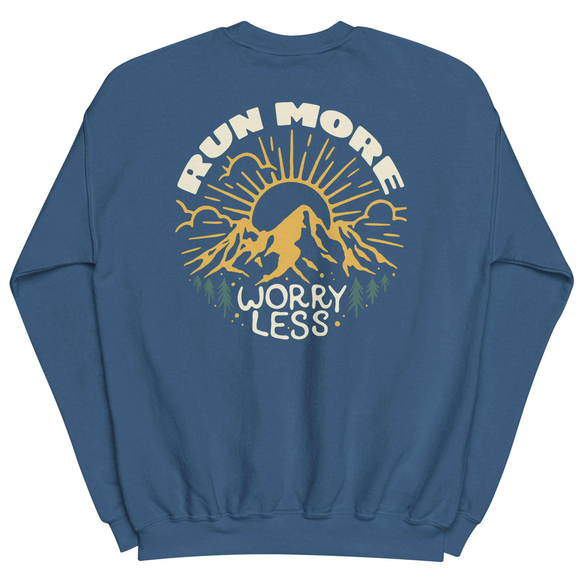 Run More Worry Less Graphic Men's Sweatshirt