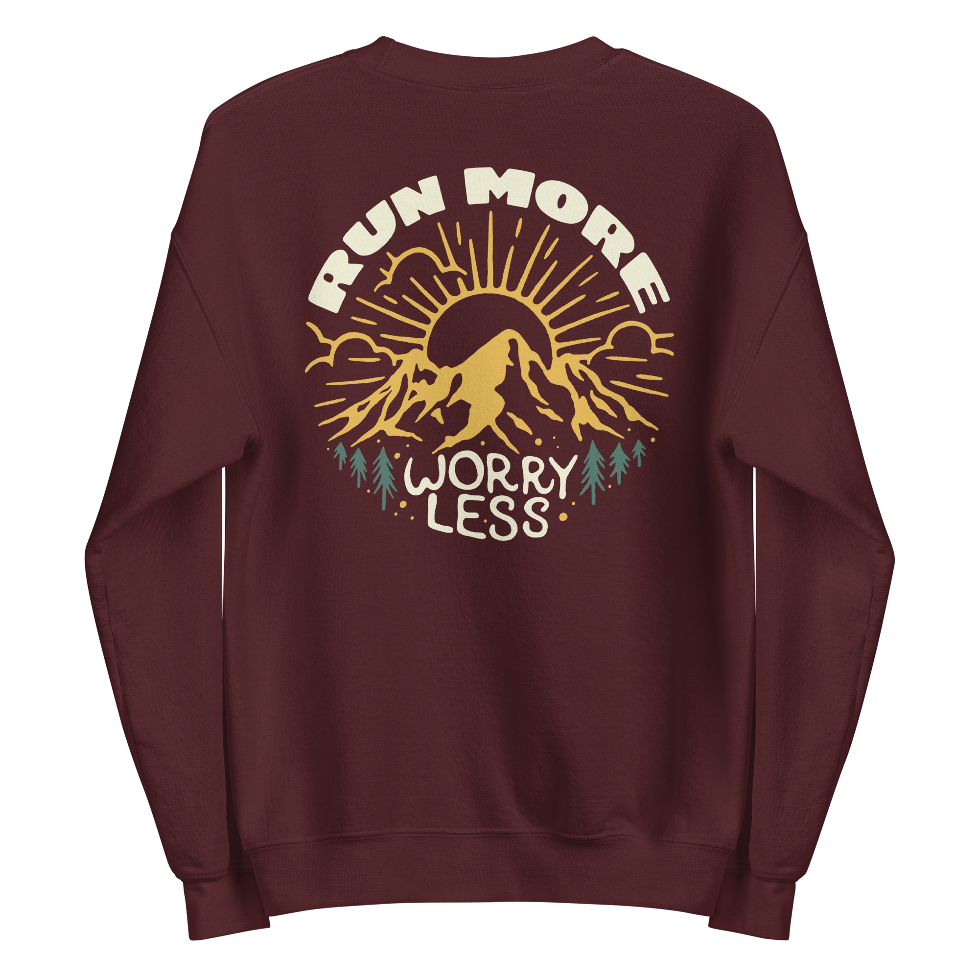 Run More Worry Less Graphic Women's Sweatshirt