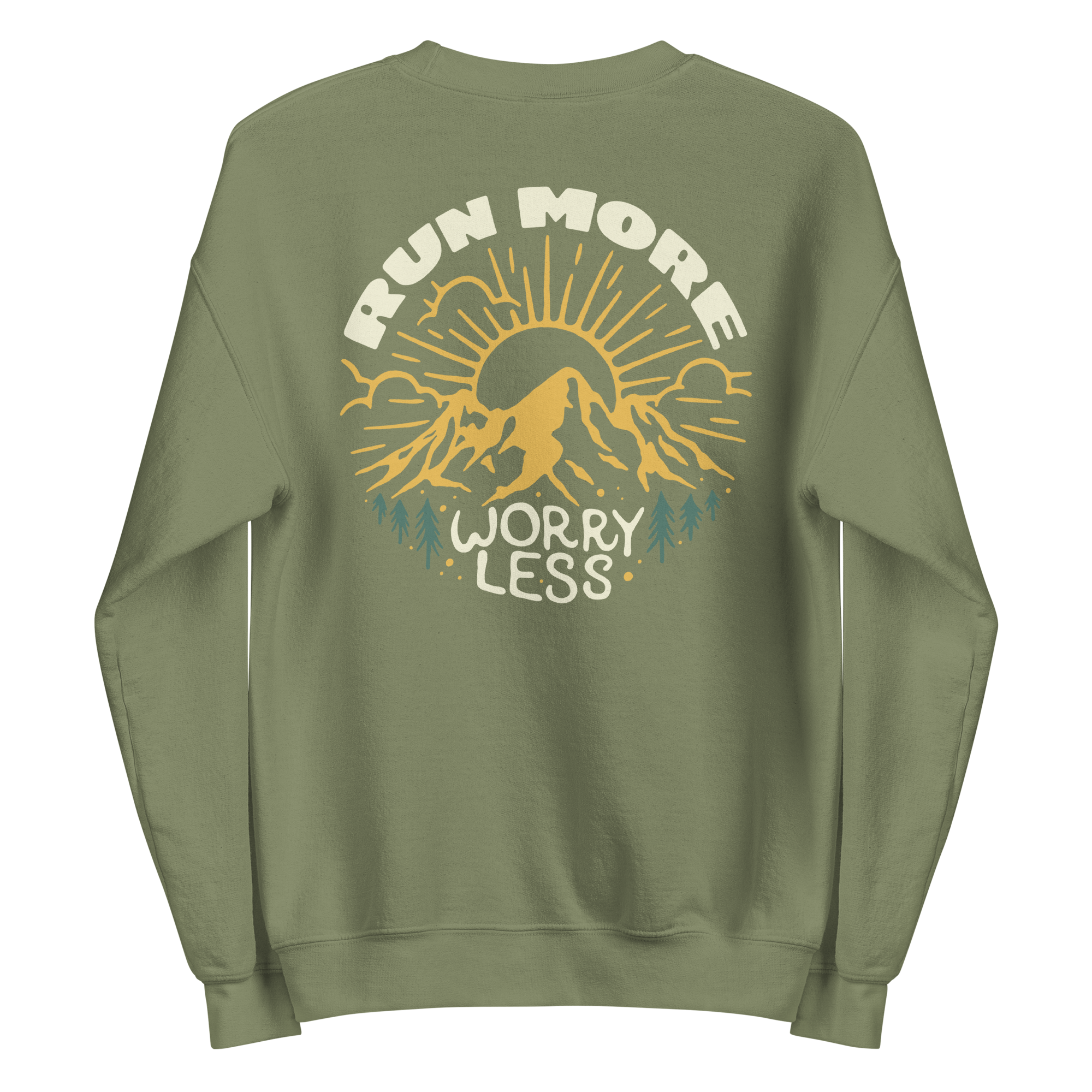 Run More Worry Less Graphic Women's Sweatshirt