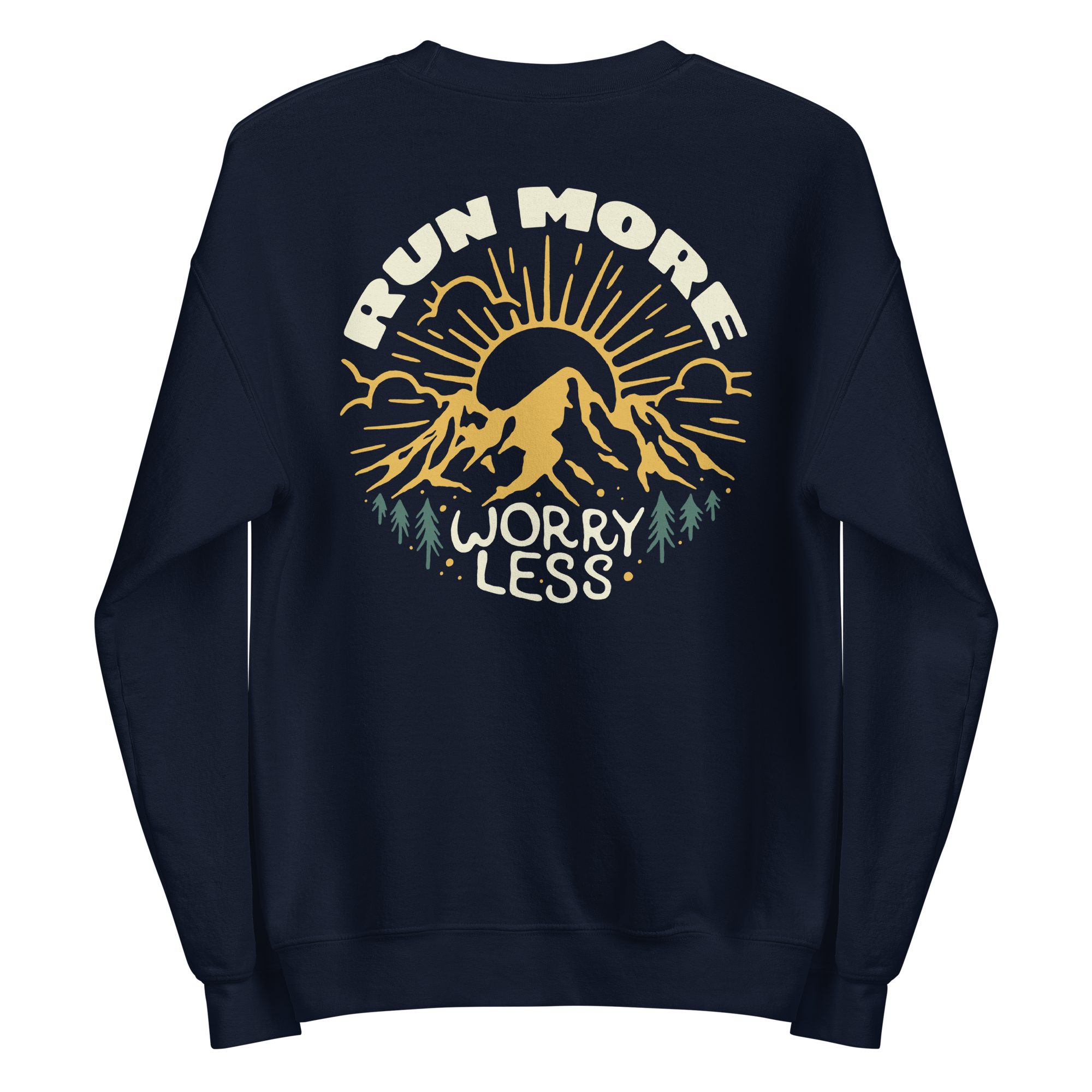 Run More Worry Less Graphic Women's Sweatshirt