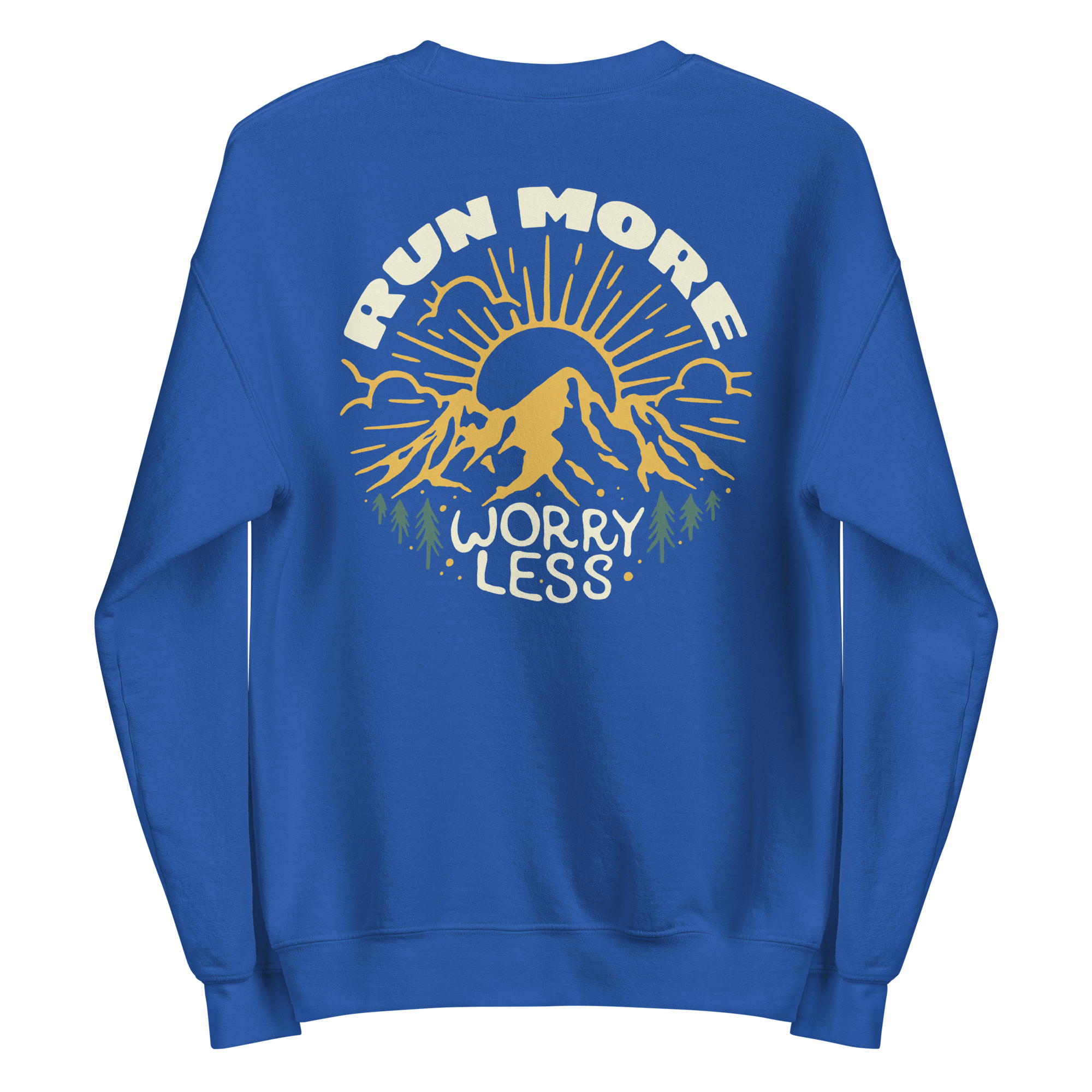 Run More Worry Less Graphic Women's Sweatshirt